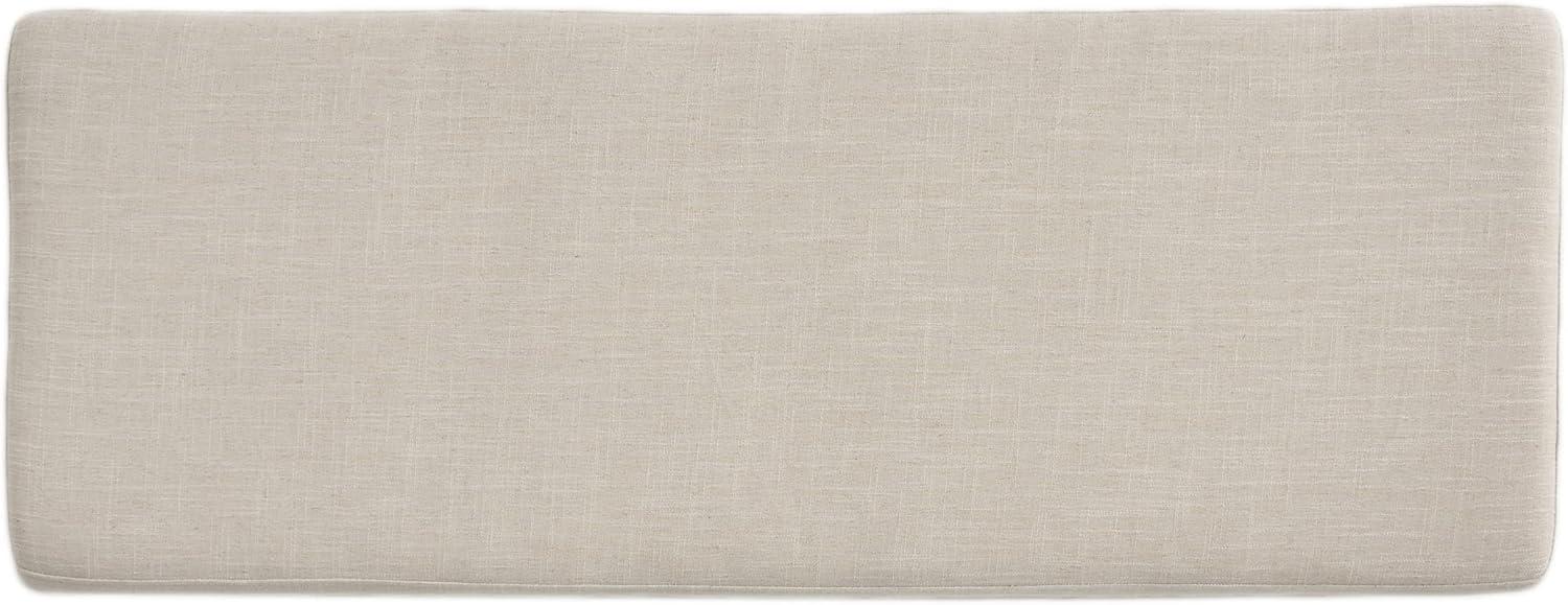 Christopher Knight Home Abilene Storage Ottoman - Beige: Linen Upholstered, Wood Frame, Rectangular Shape, 250lbs Capacity