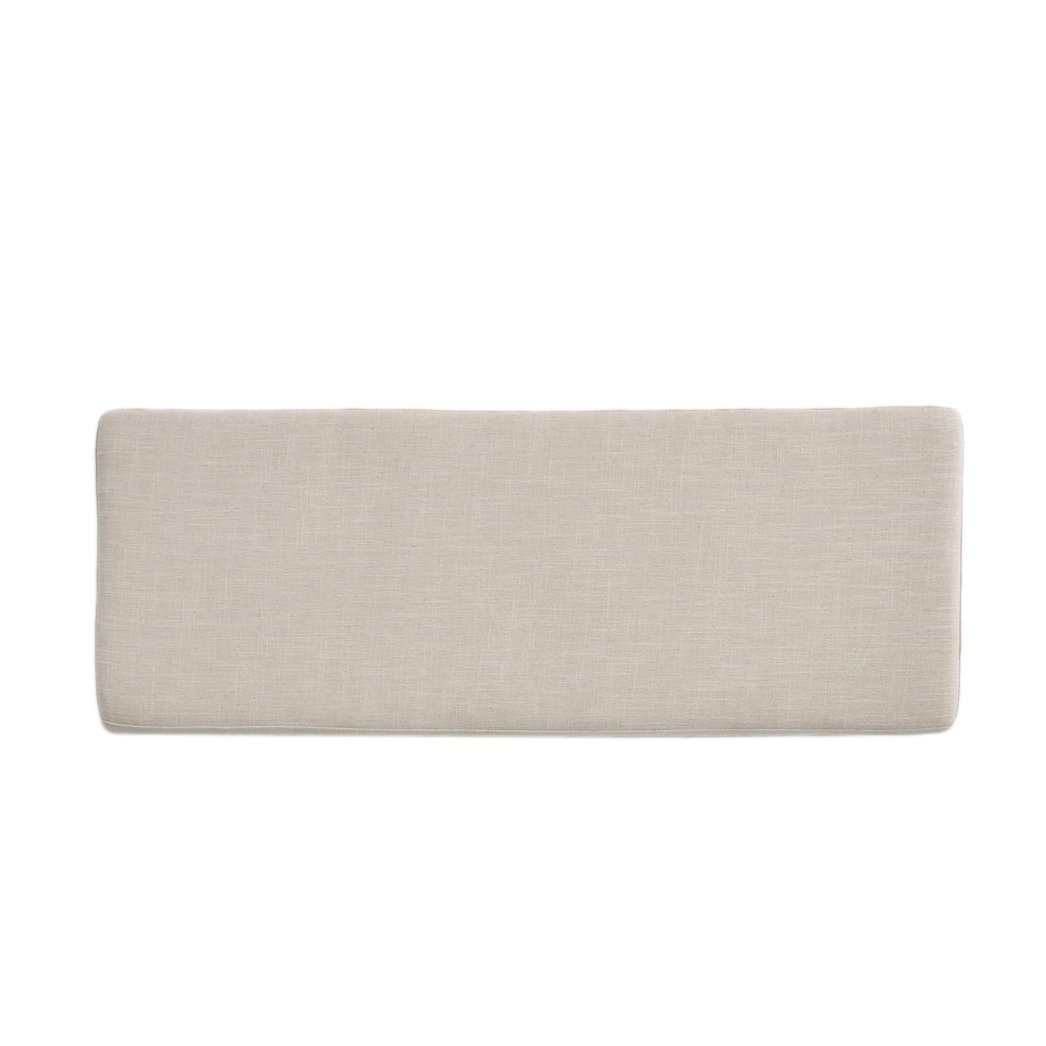 Christopher Knight Home Abilene Storage Ottoman - Beige: Linen Upholstered, Wood Frame, Rectangular Shape, 250lbs Capacity
