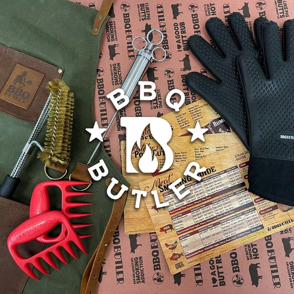 BBQ Butler Bear Paws Meat Shredders And BBQ Butler Meat Smoking Guide Magnet