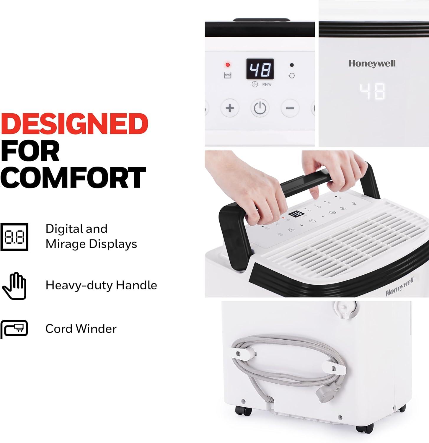 Honeywell Honeywell 50 Pints Per Day Dehumidifier With Built-in Pump for Rooms Up to 4000 Sq Ft