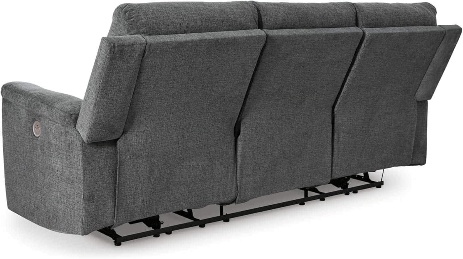 Gray Fabric Power Reclining Sectional Sofa