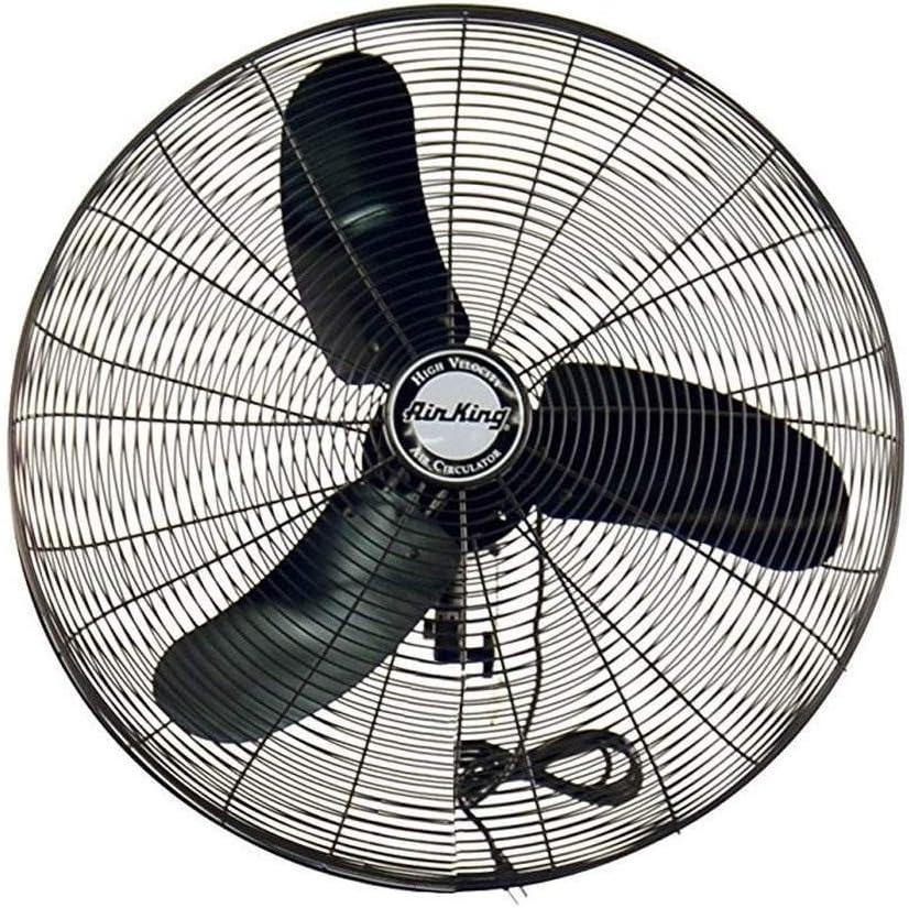 Industrial Black 30-Inch Oscillating Wall Mount Fan