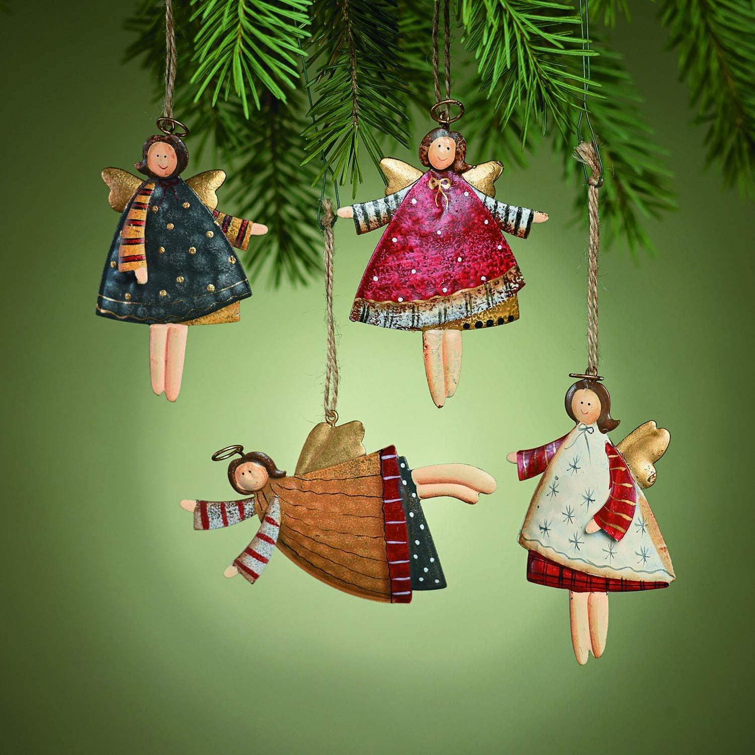 Fun Express Dancing Tin Angels Christmas Tree Ornaments 12pcs