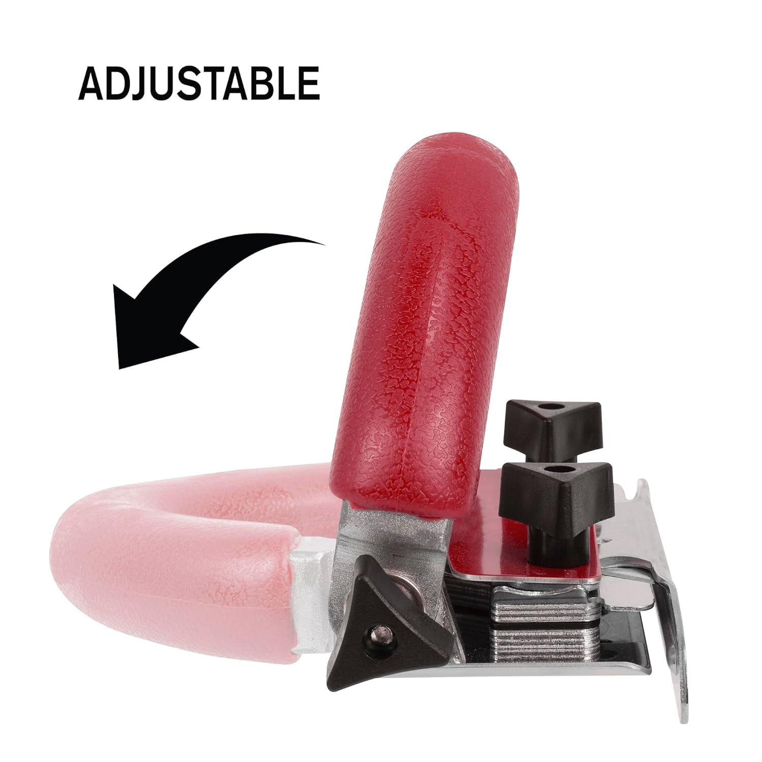 Red Stainless Steel Carpet Trimmer with Rubber Handle