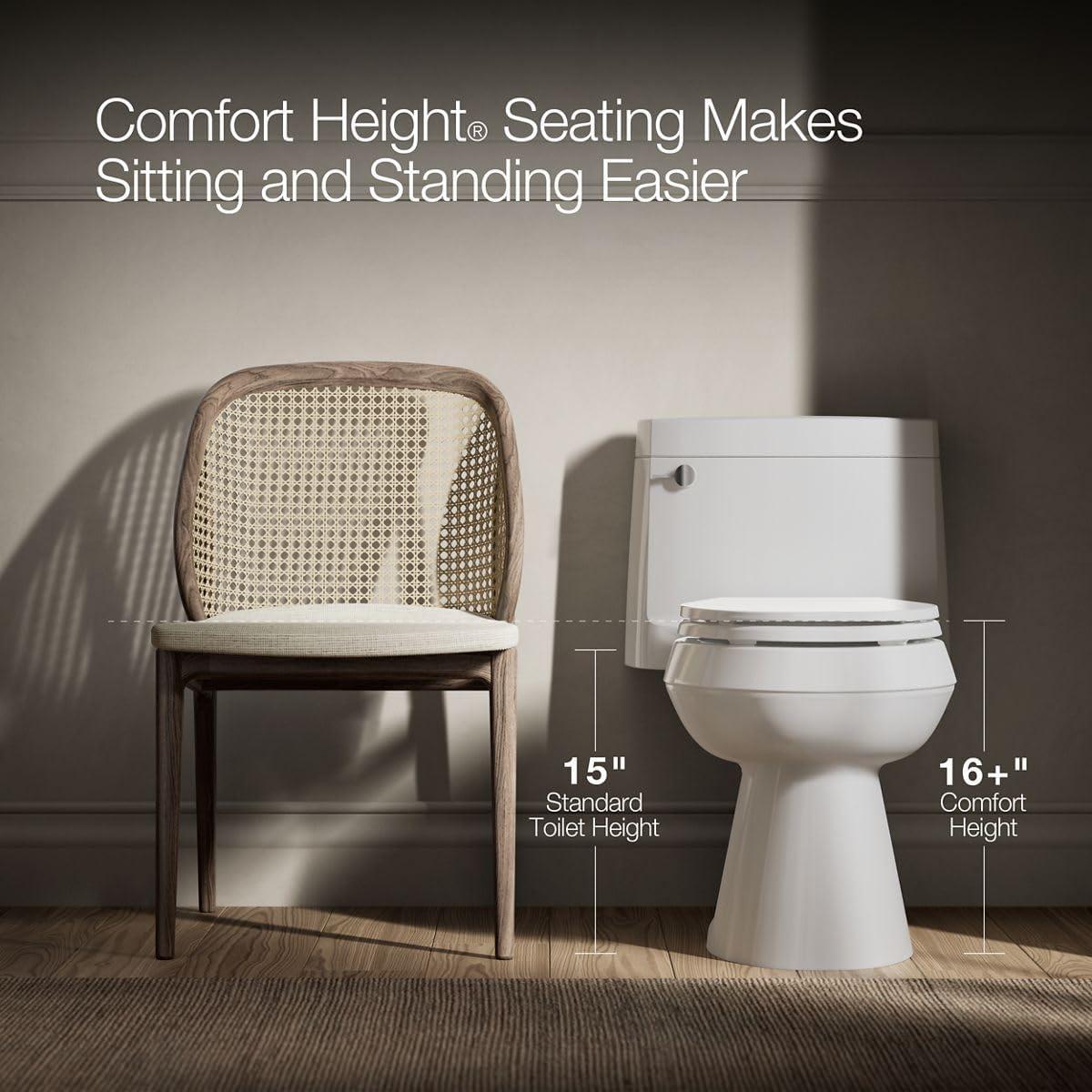 Santa Rosa Comfort Height One-Piece Compact Elongated 1.28 Gpf Toilet With Revolution 360 Swirl Flushing Technology