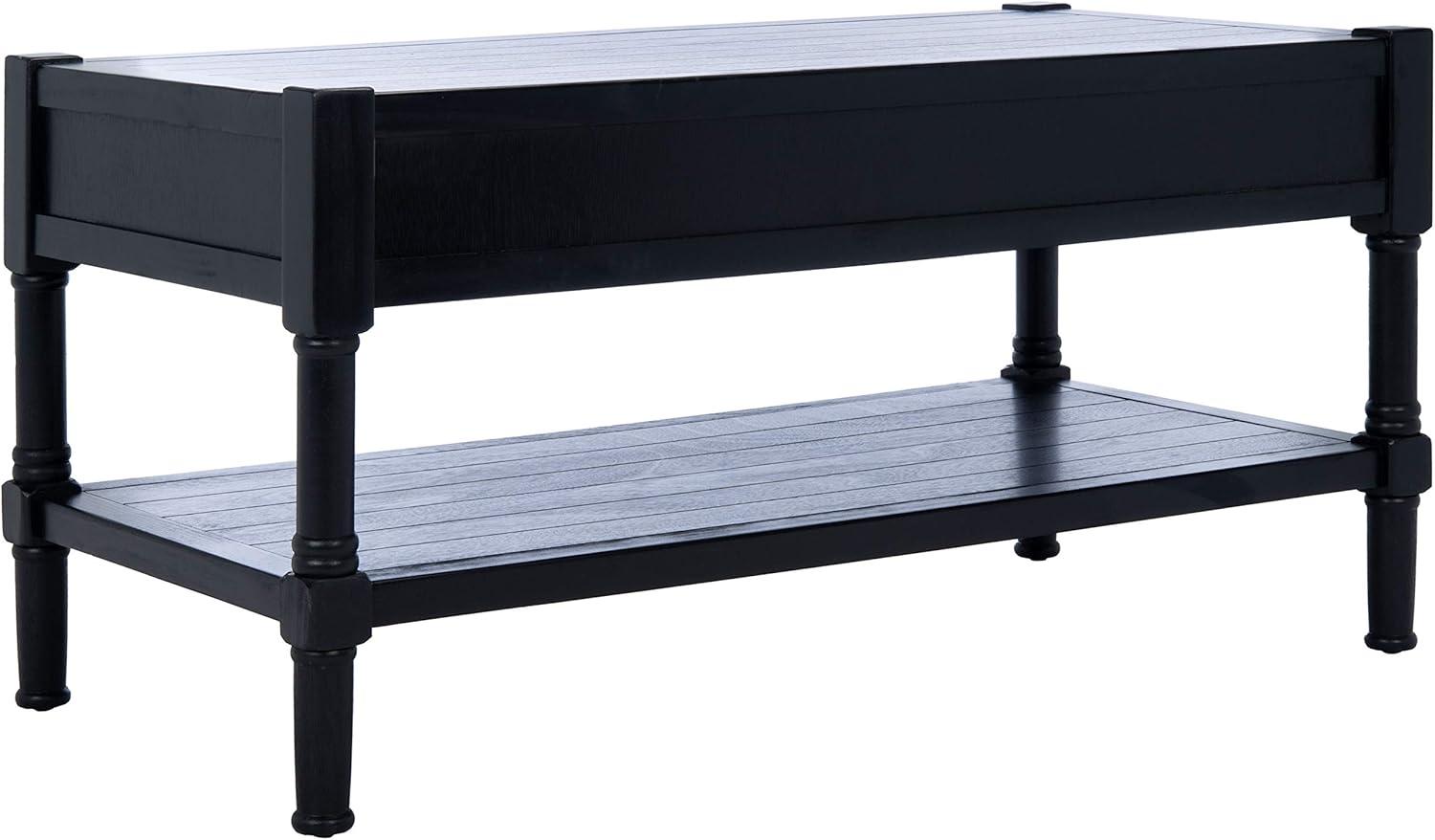 SAFAVIEH Filbert Solid 2 Drawer Coffee Table, Black