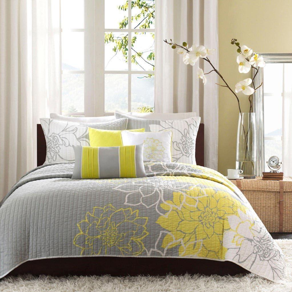 Lola Floral 6 Piece Reversible Cotton Quilt Set