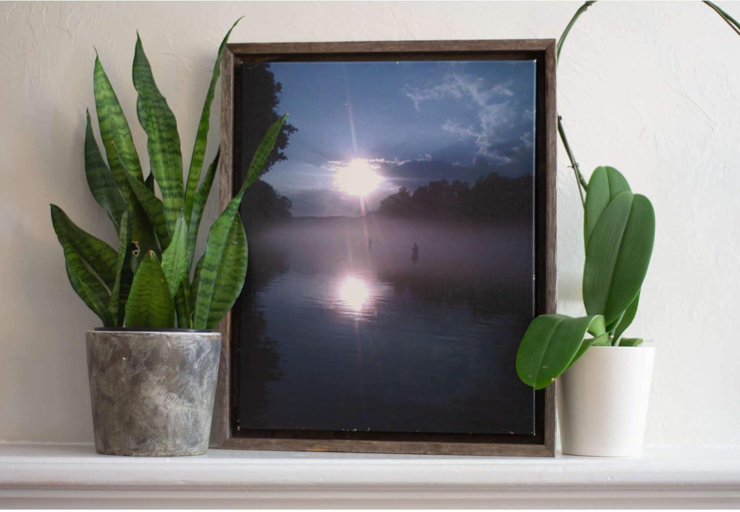 BarnwoodUSA | Rustic Barnwood Canvas Frame | For Oil Paintings & Wall Art | Natural Weathered Gray | 16" x 20"