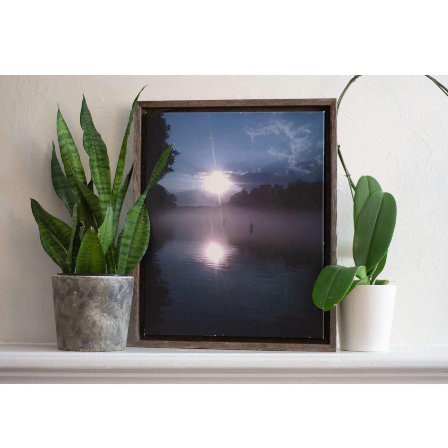 BarnwoodUSA | Rustic Barnwood Canvas Frame | For Oil Paintings & Wall Art | Natural Weathered Gray | 16" x 20"