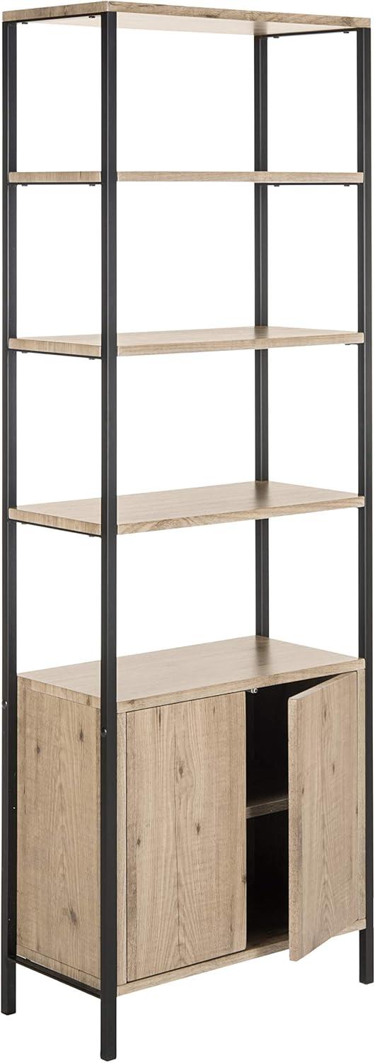 Natasha Etagere - FOX4273 - Oak/Black - Safavieh Couture