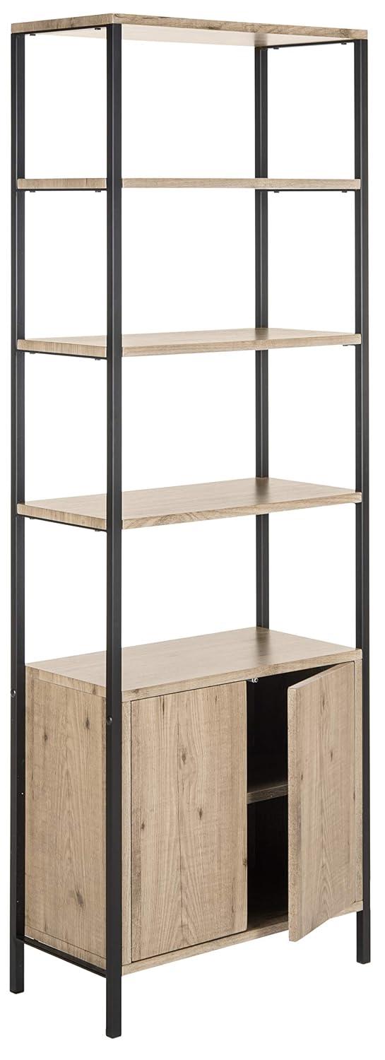 Natasha Etagere - FOX4273 - Oak/Black - Safavieh Couture