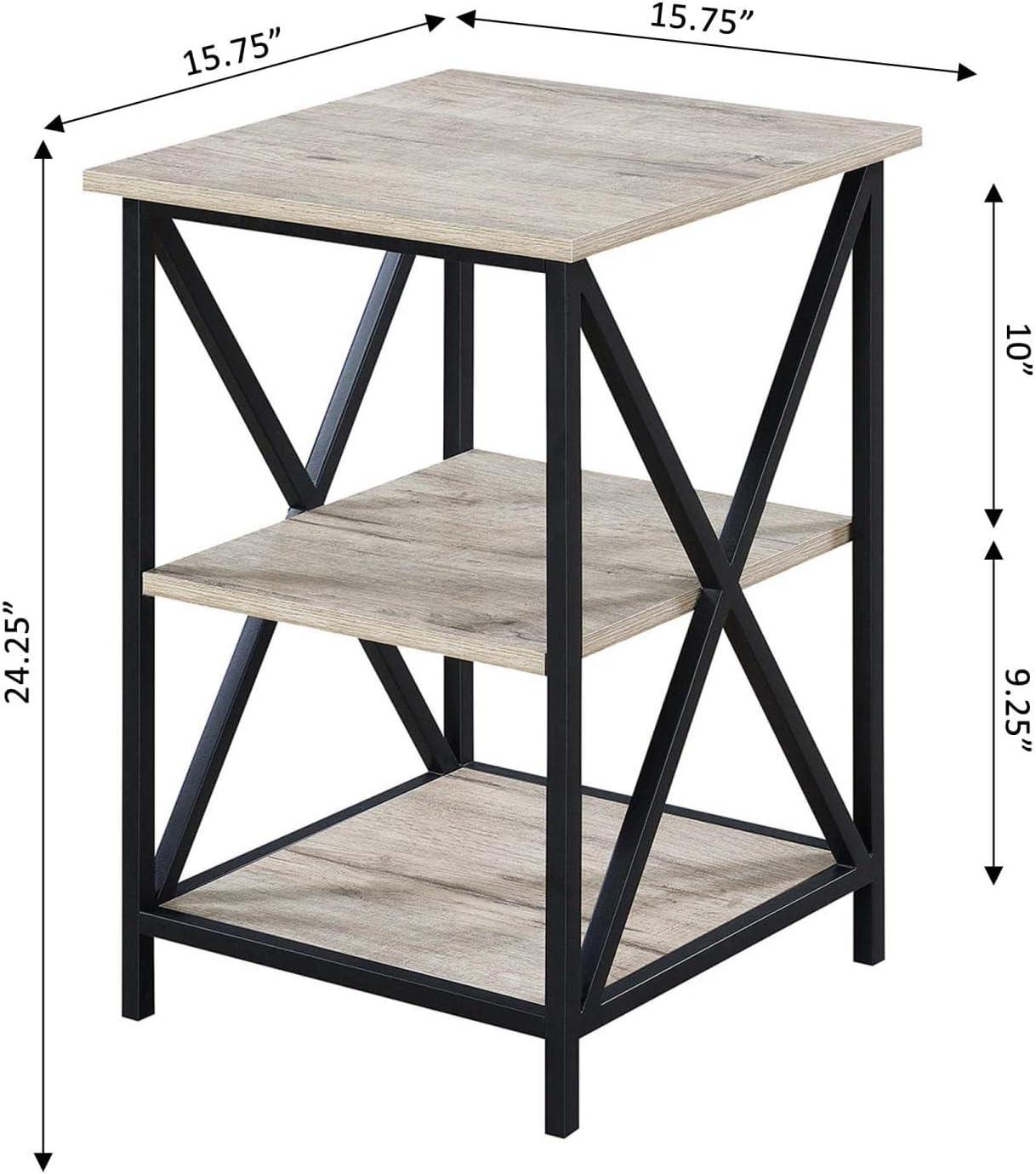 Convenience Concepts Tucson 3 Tier End Table, Multiple Finishes