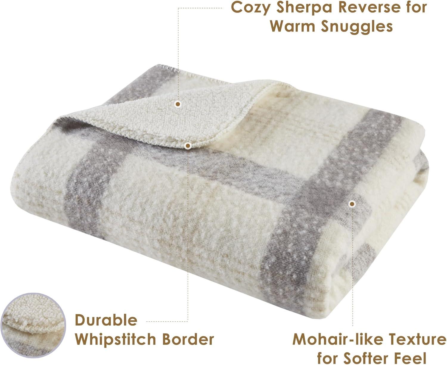 50"x60" Bloomington Faux Mohair to Faux Shearling Throw Blanket - Woolrich