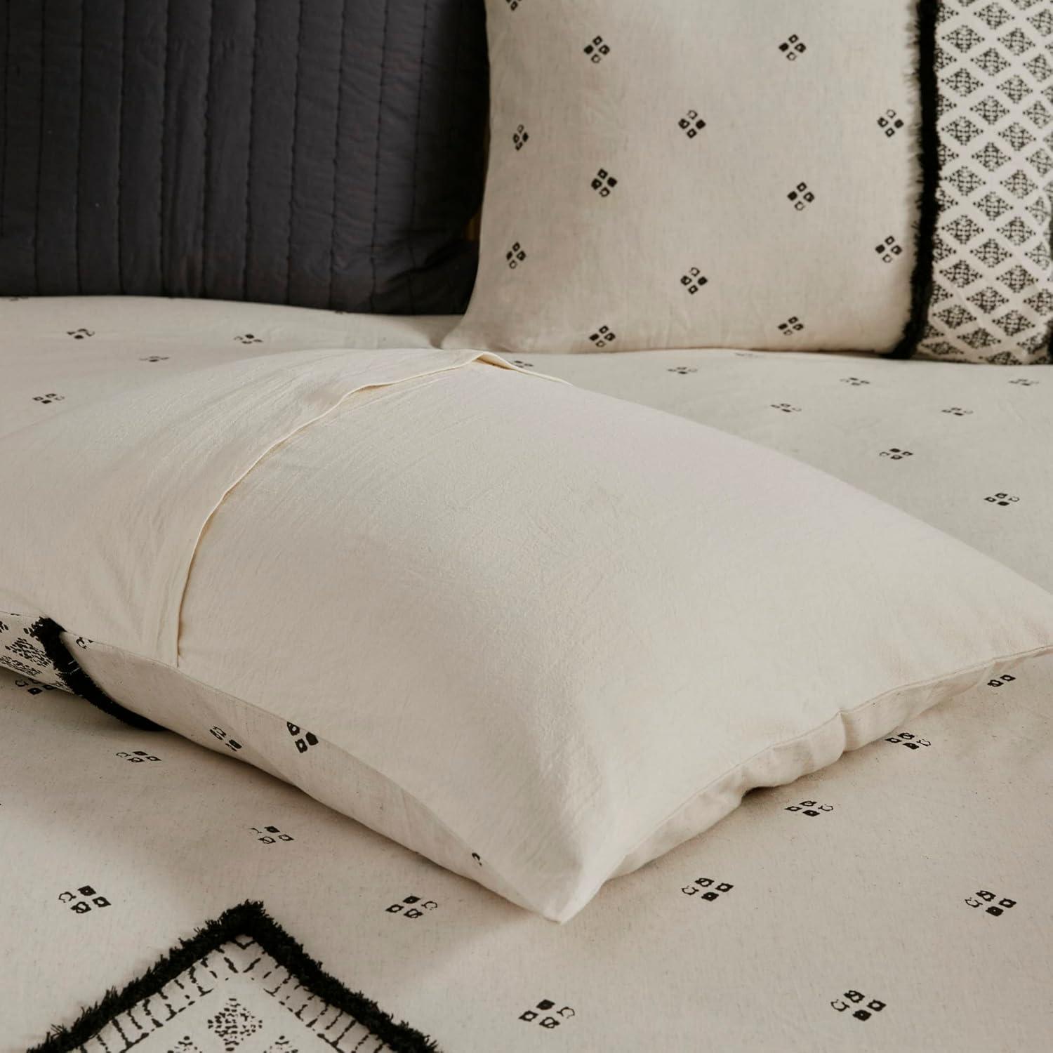 INK+IVY Marta 3 Piece Cotton and Flax Linen Blend Comforter Set