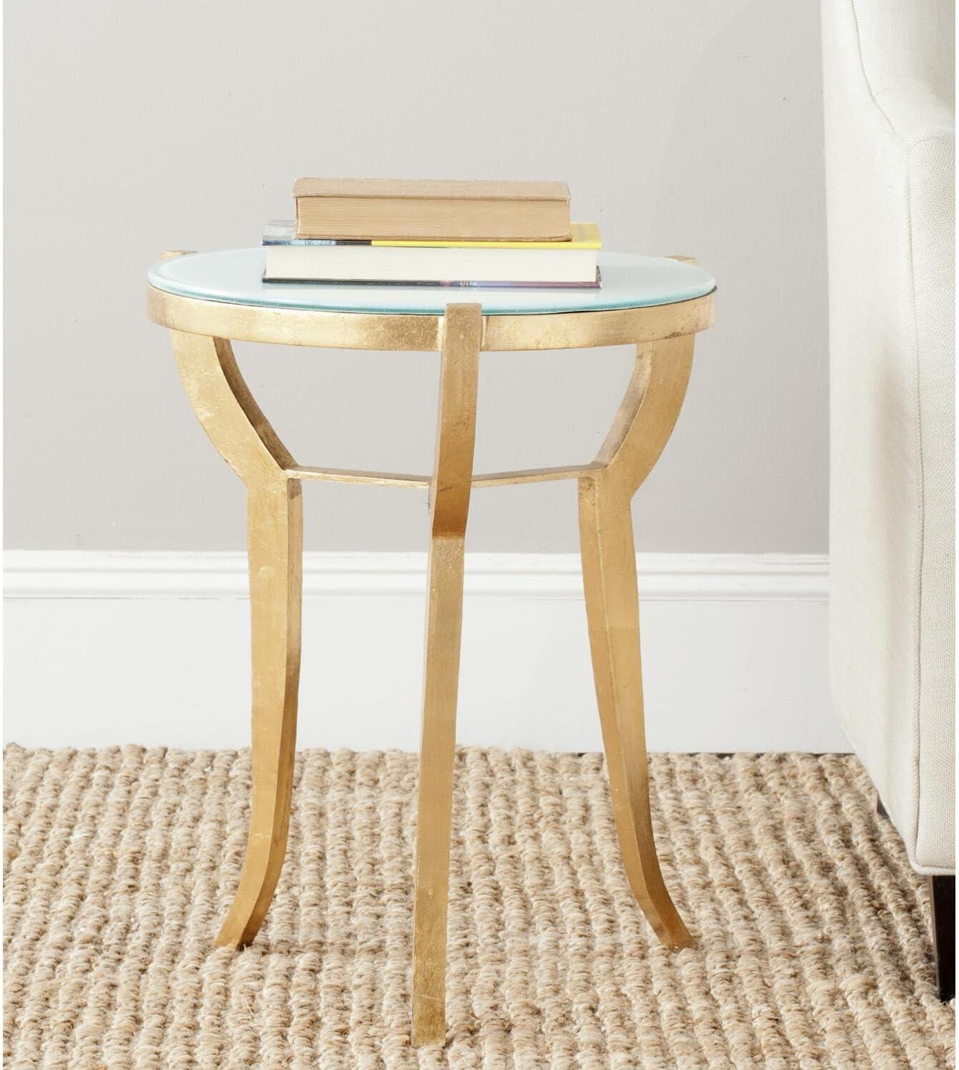 Ormond Accent Table - Gold/White - Safavieh