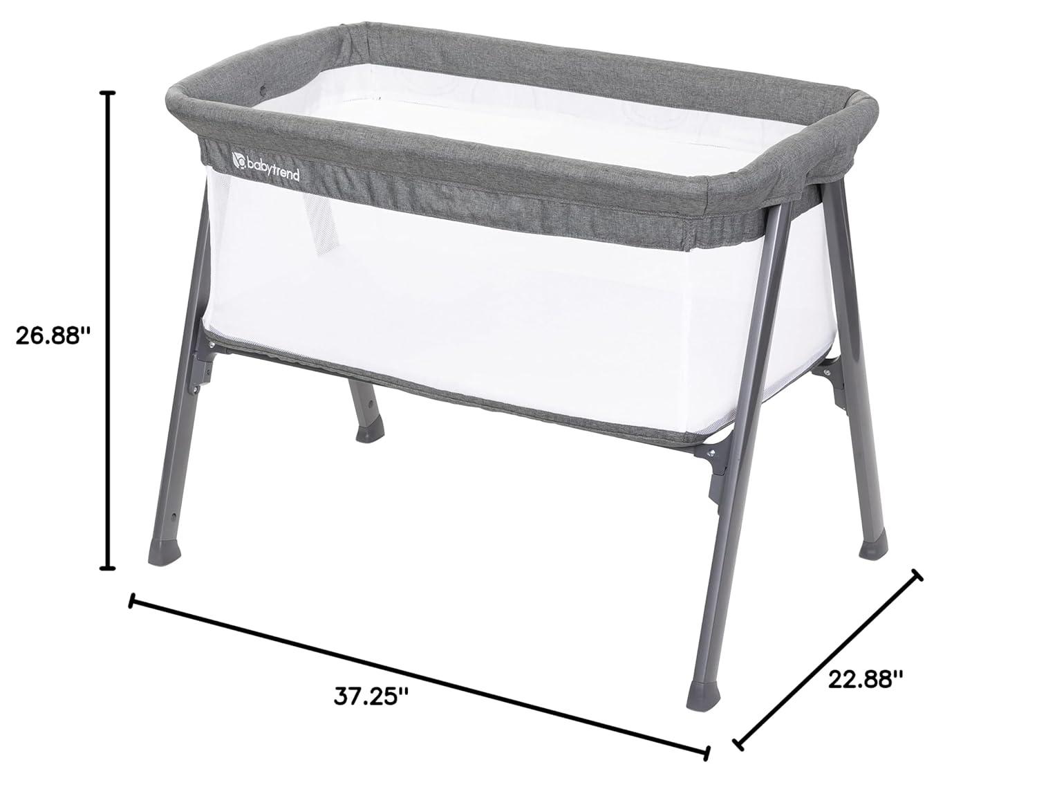 Baby Trend Lil Snooze Large Bassinet PLUS (With Canopy, Hang Toys, Vibrations, Melodies)