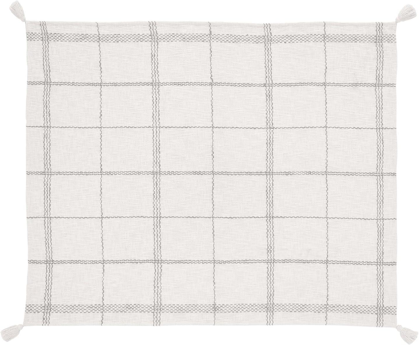 VCNY Piri Plaid Woven Slub Cotton Throw Blanket, 50" x 60"