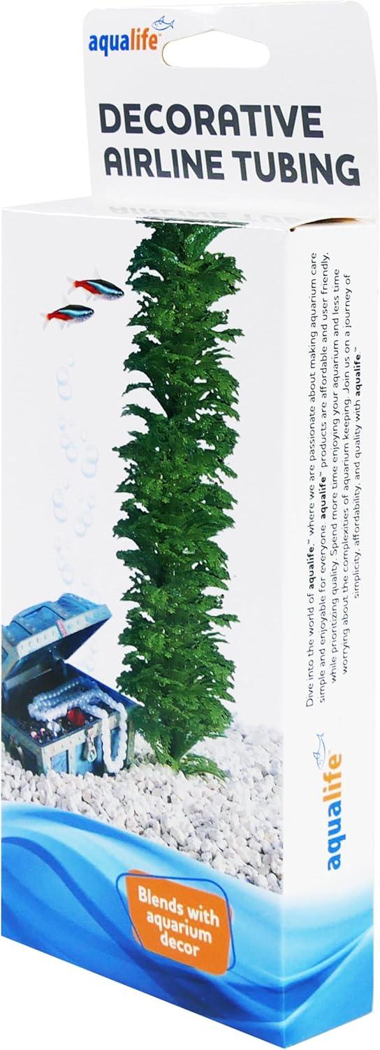 Penn-Plax Decorative Green Plastic Plants Surround Airline Tubing for Aquarium 60"Length - 1 Count