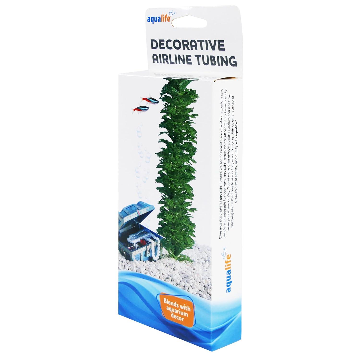 Penn-Plax Decorative Green Plastic Plants Surround Airline Tubing for Aquarium 60"Length - 1 Count