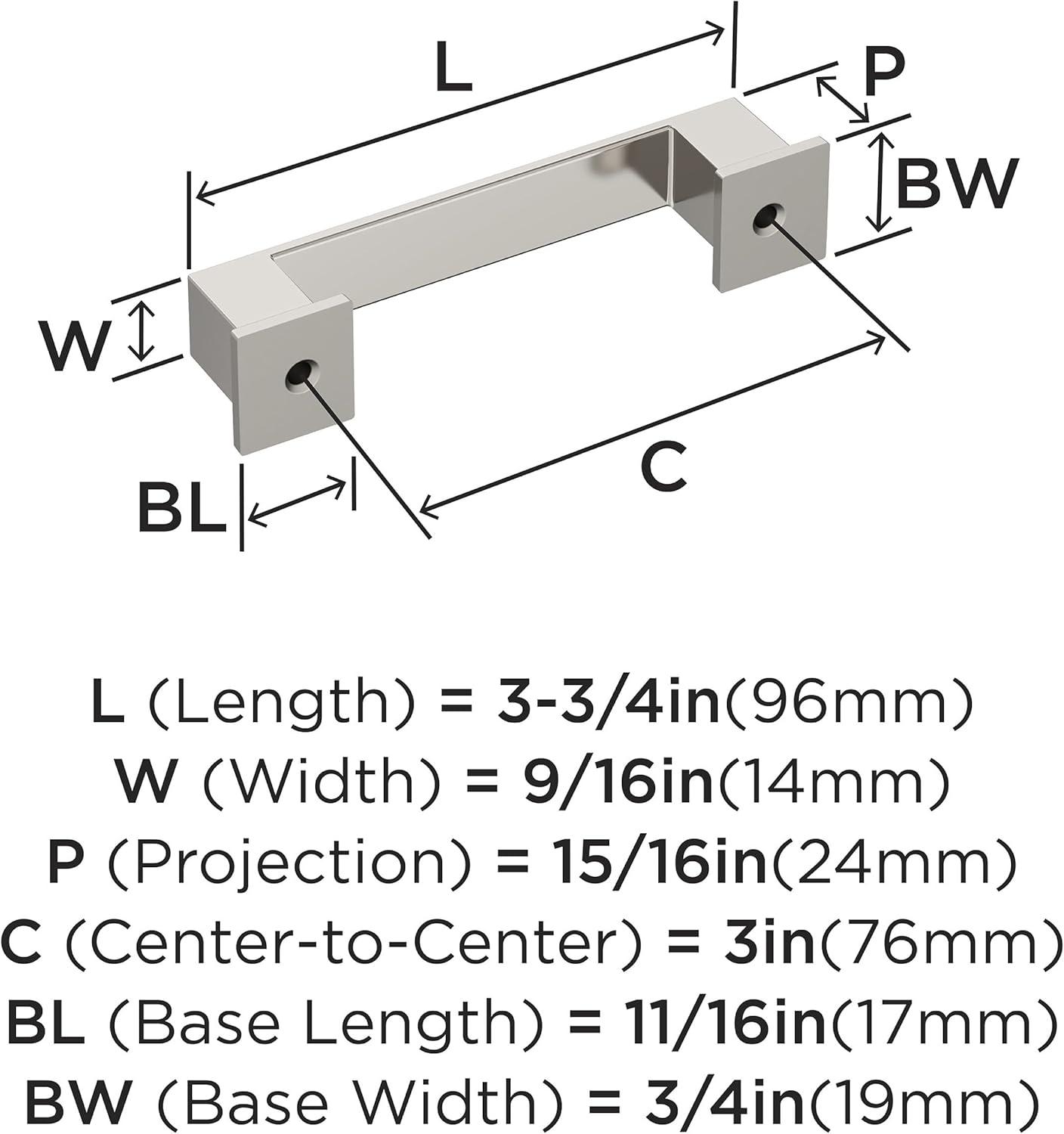Amerock Appoint 3 inch (76mm) Center-to-Center
