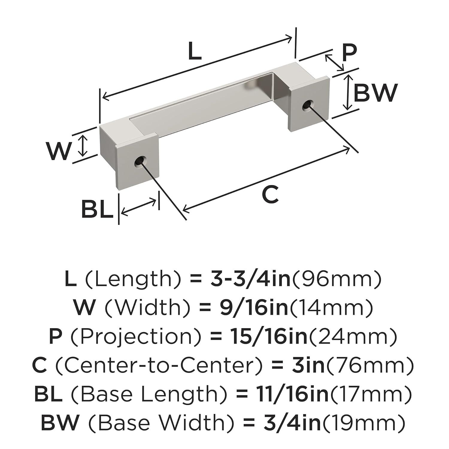 Amerock Appoint 3 inch (76mm) Center-to-Center