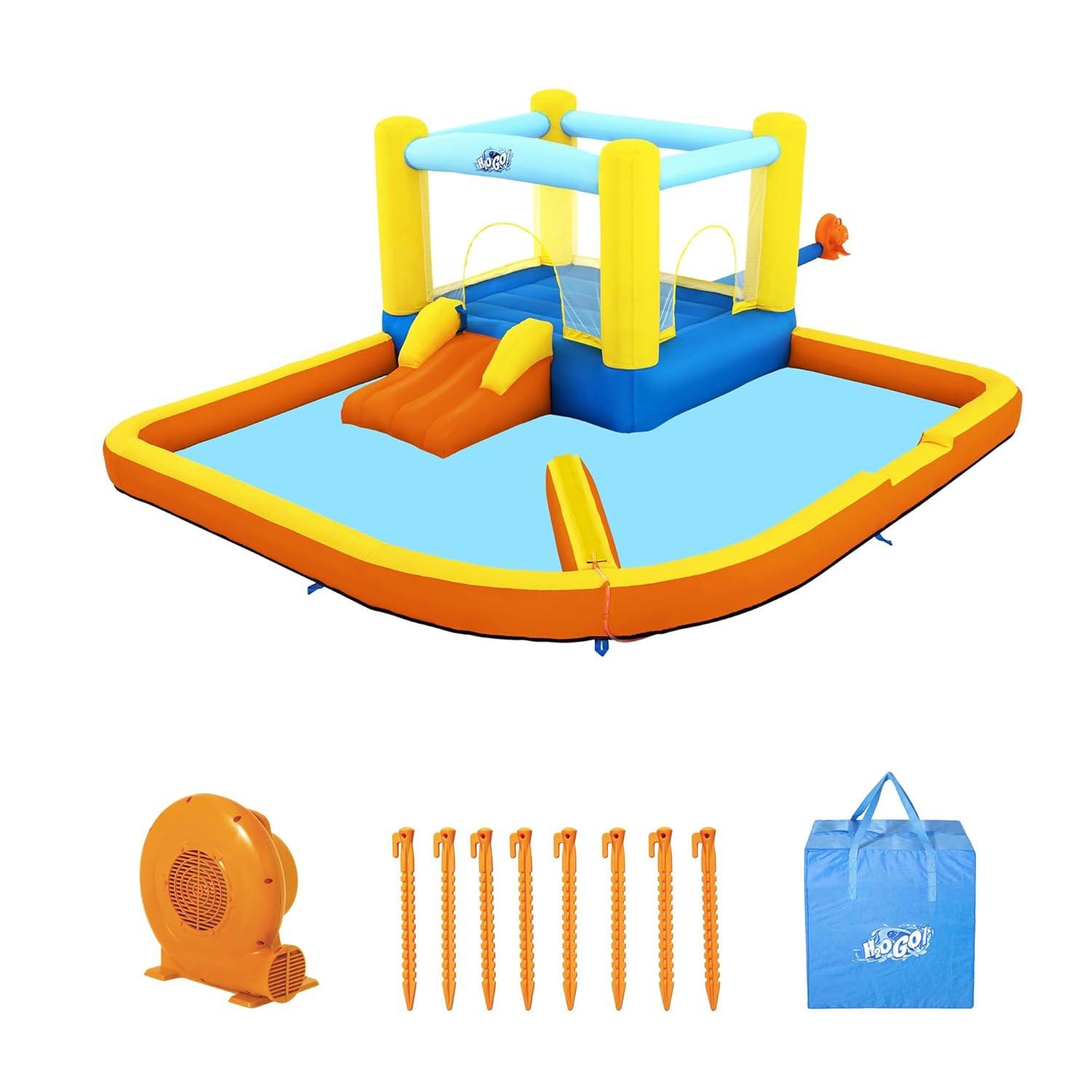 Bestway Bestway H2OGO Beach Bounce Kids Inflatable Outdoor Water Park with Air Blower