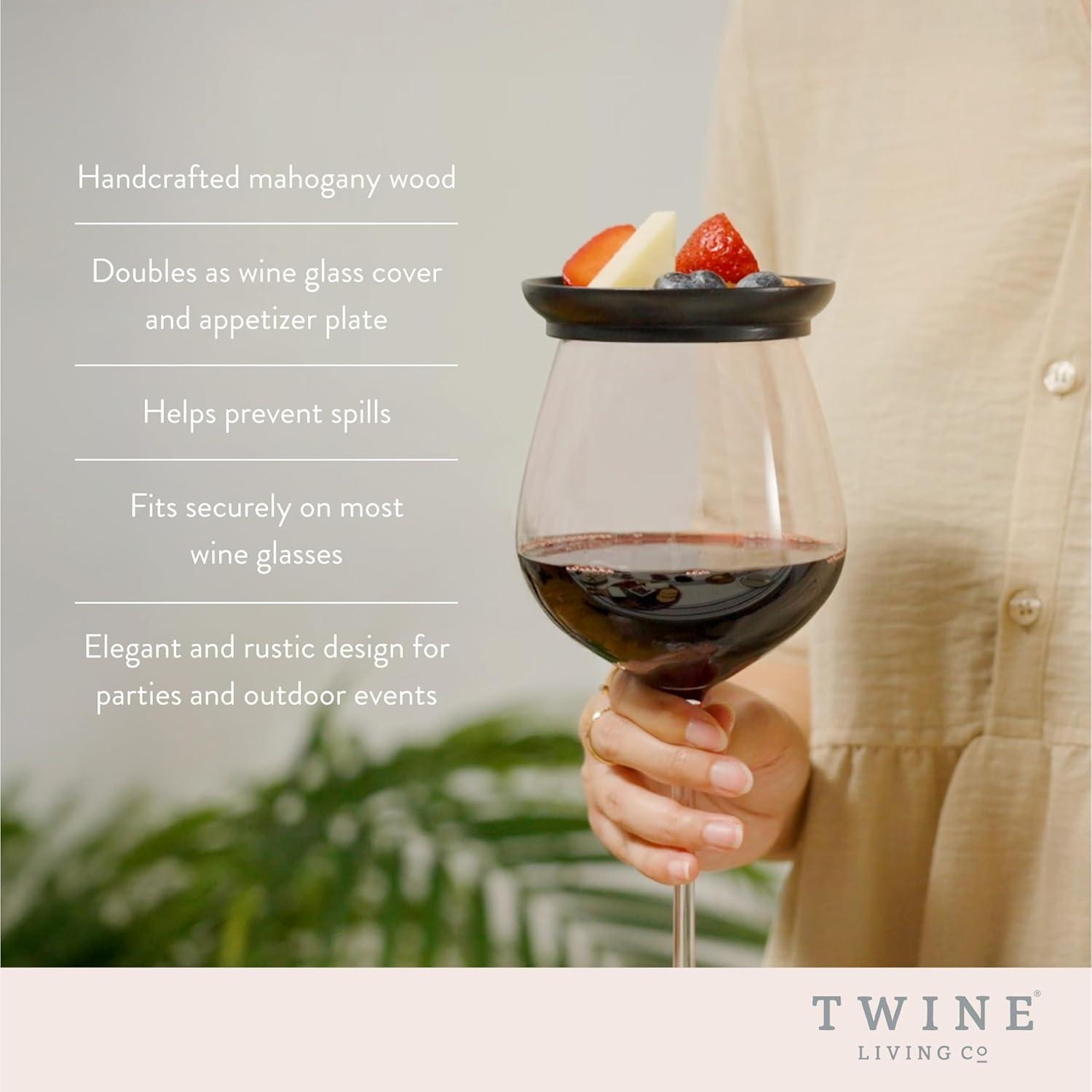 Twine Wine Glass Topper Appetizer Plates | Wayfair