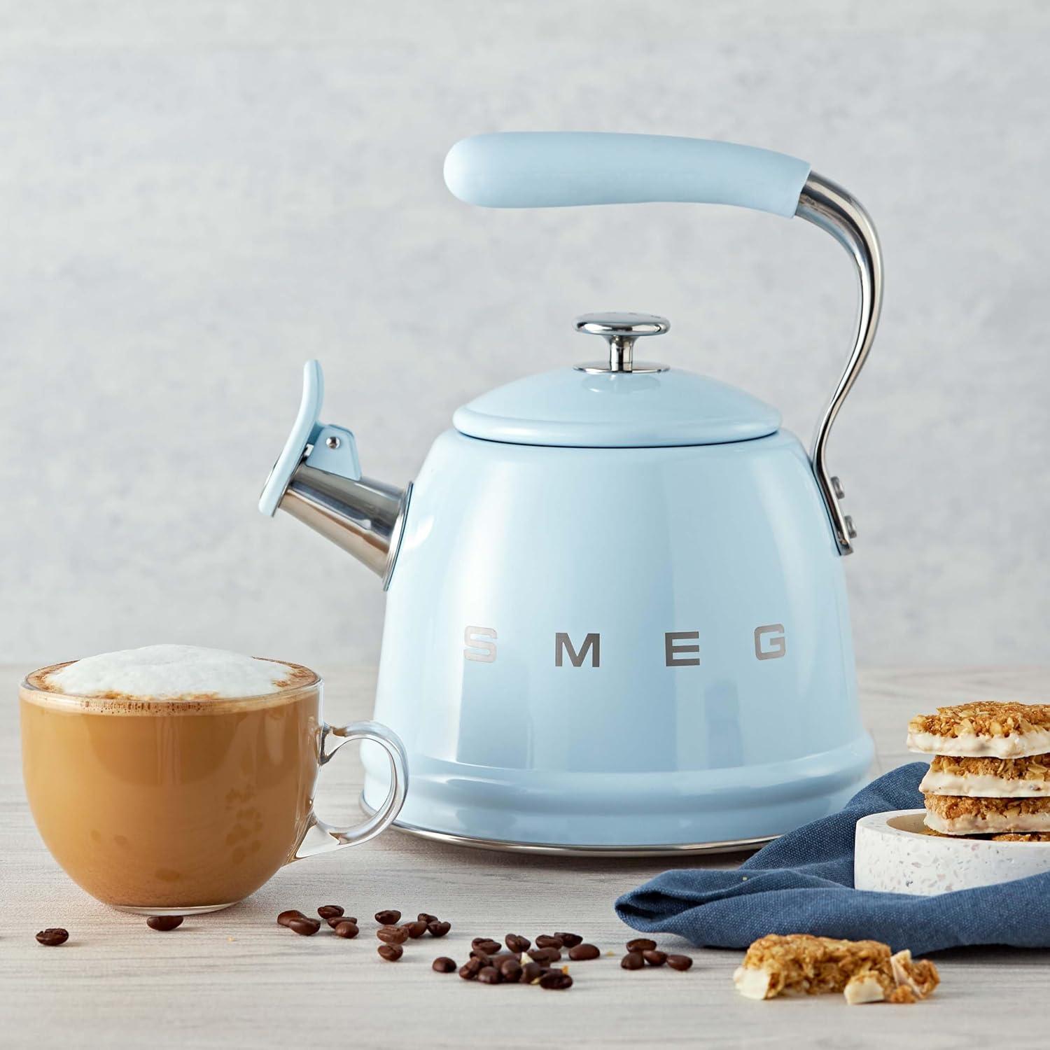 SMEG Pastel Blue Whistling Stovetop Kettle