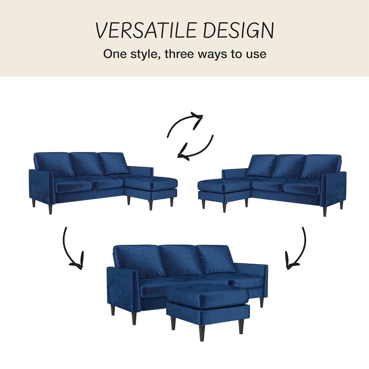 Winston 81.5" Wide Reversible Sofa & Chaise with Ottoman