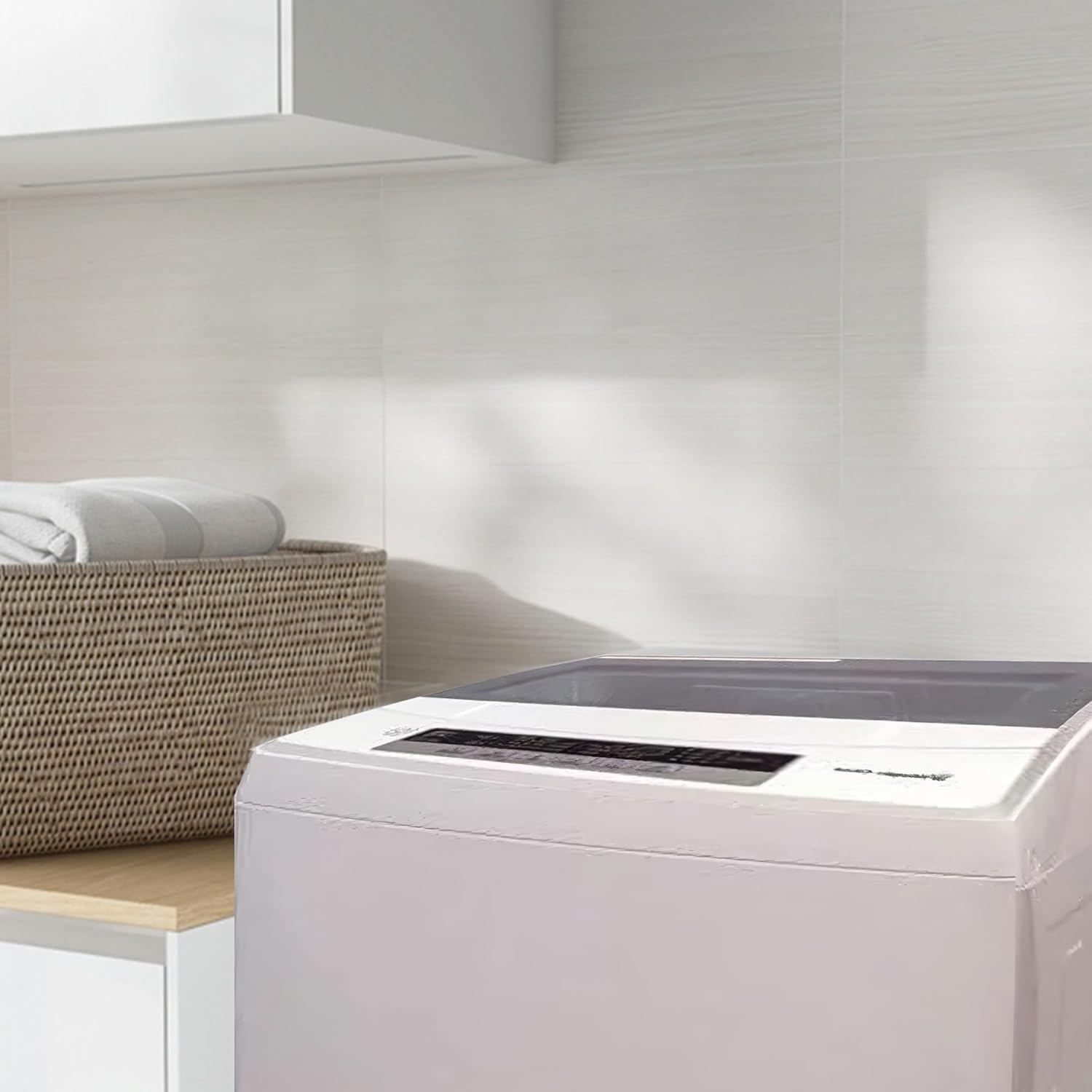 Magic Chef Portable Compact Top Load Washer with 6 Fully Automatic Wash Cycles and Water Pump Filtration for Laundry Use, Silver