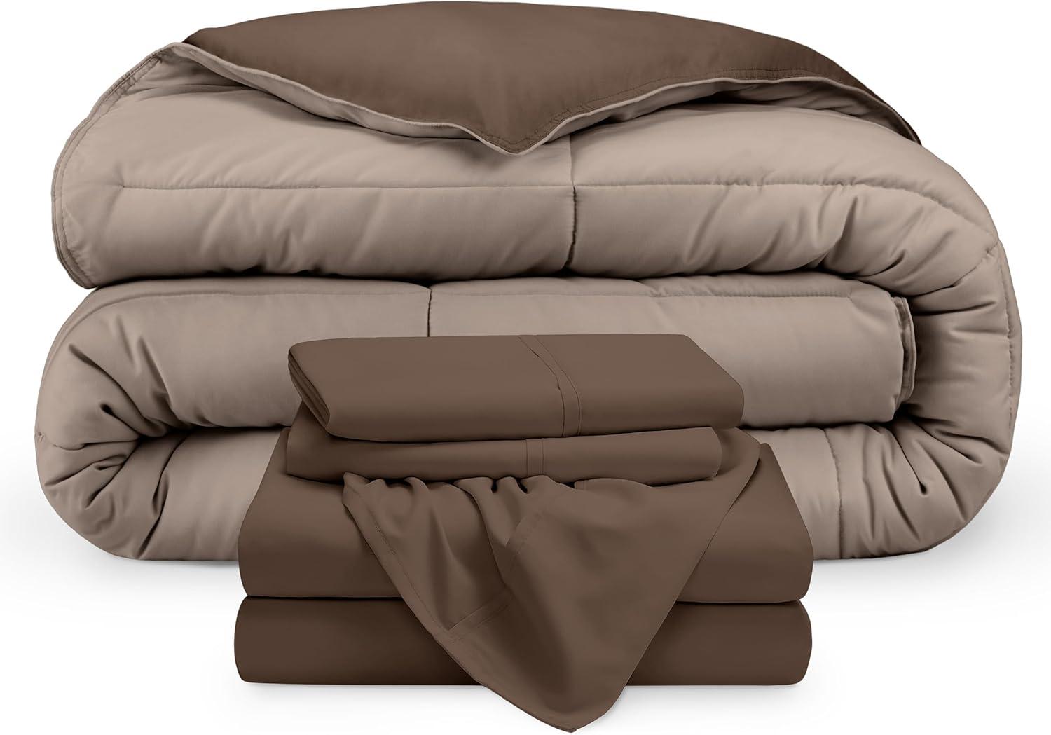 Bare Home 1800 Premium Microfiber Reversible Bed-In-A-Bag