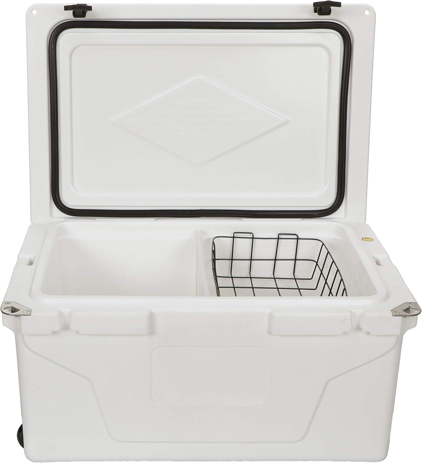 Yachter's Choice White Rolling Marine Cooler with Cutting Board