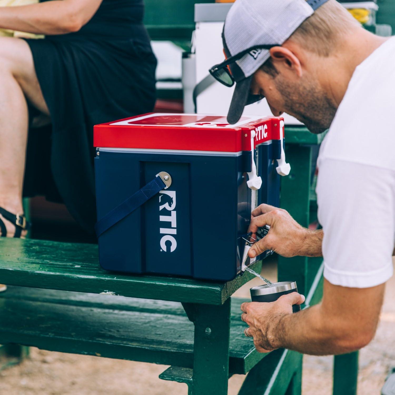 RTIC Halftime Water Cooler, 3 Gallon Hard-Sided Water Cooler, Patriot