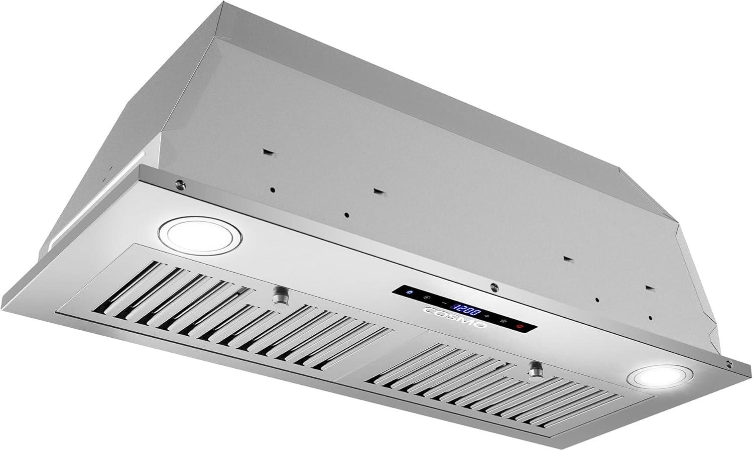 Cosmo 30 in. Lumin Collection Ducted Insert Range Hood, Touch Controls, LED Lights, Permanent Filters, Stainless Steel