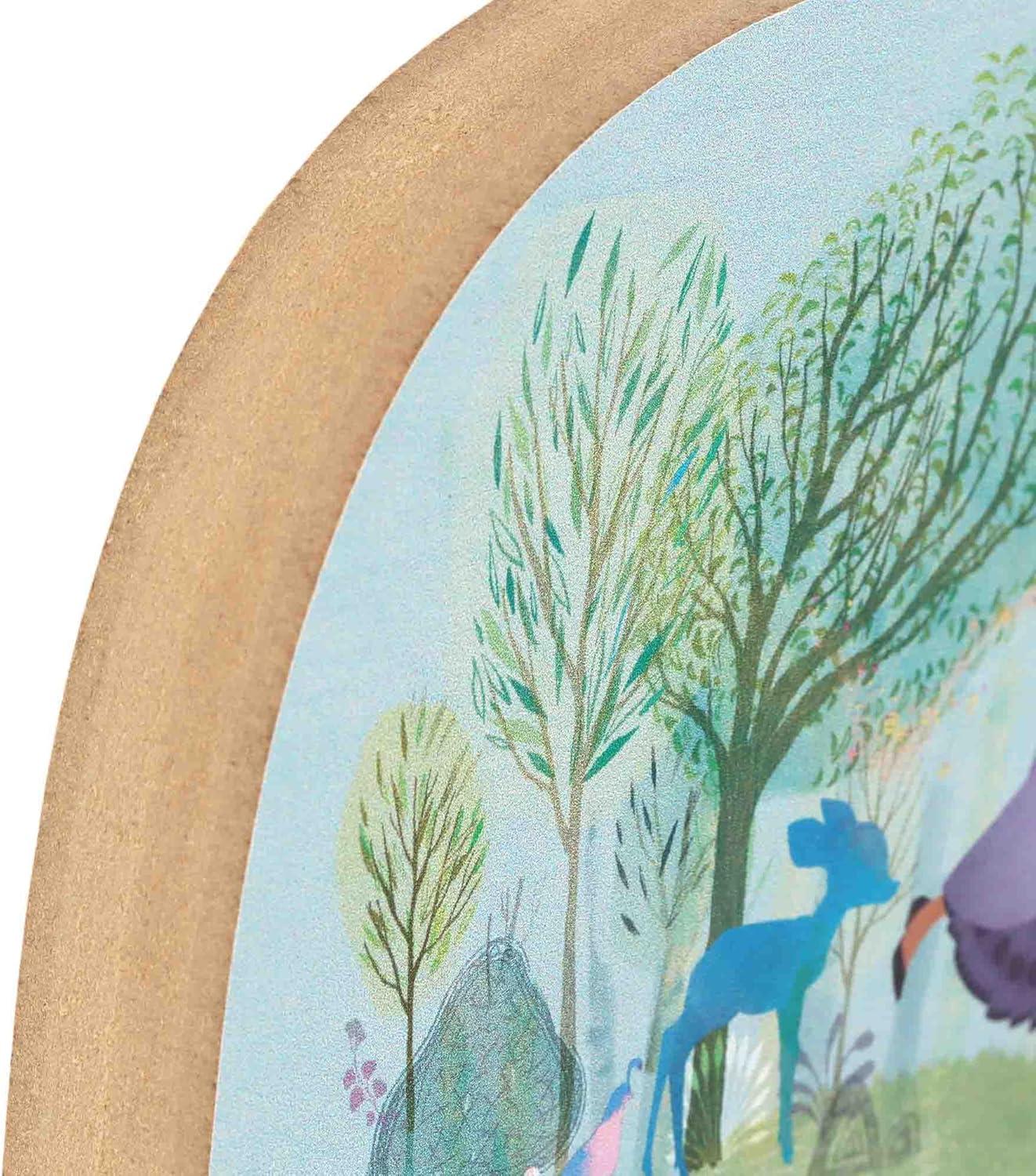 Disney Wish Asha and Star Whimsical Woods Scene Shelf Sitter Decor - Fun Wish Wood Block Cutout for Kids' Bedroom or Play Room