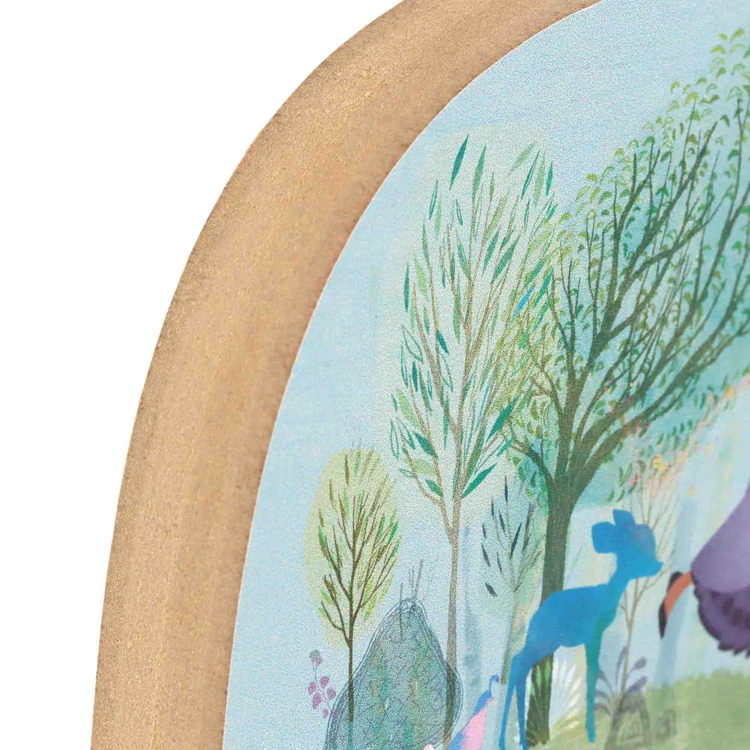 Disney Wish Asha and Star Whimsical Woods Scene Shelf Sitter Decor - Fun Wish Wood Block Cutout for Kids' Bedroom or Play Room