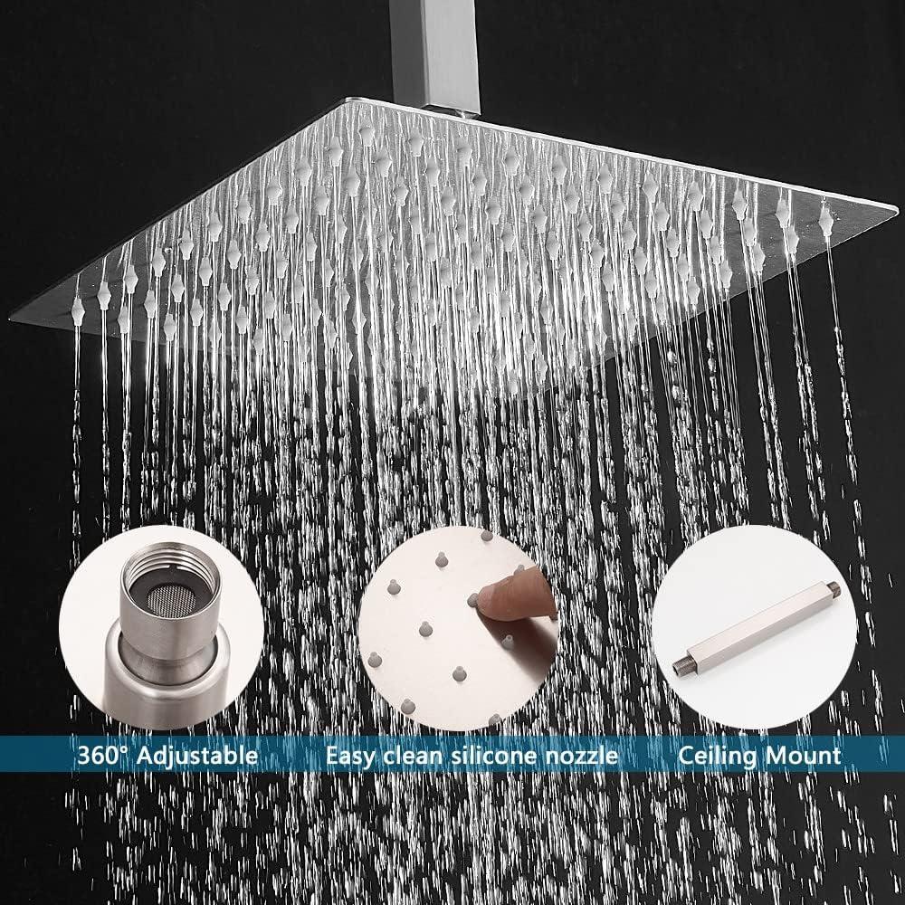 10-Inch Brushed Nickel Wall-Mounted Rain Shower System