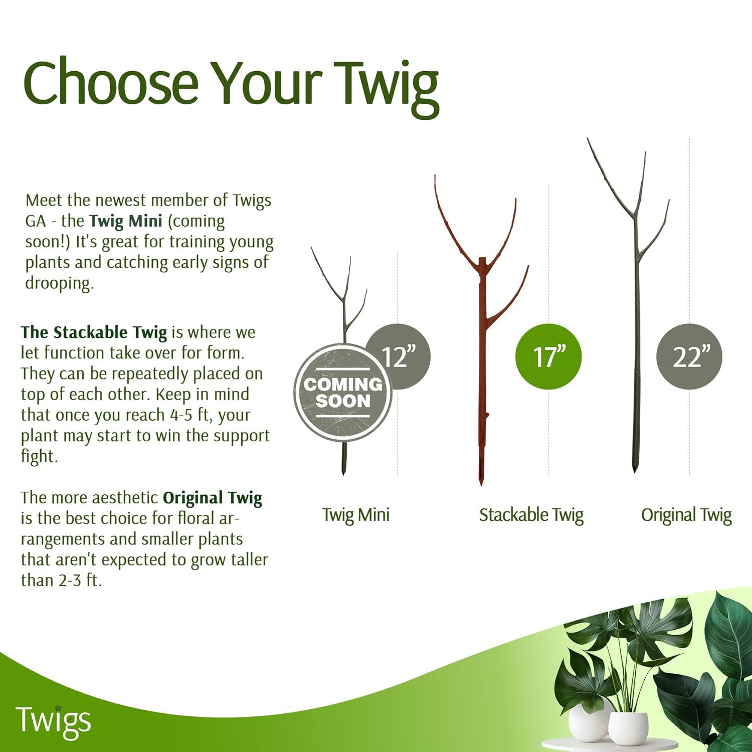 Stackable Plant Support Stakes, Stem Holder Structures for Indoor & Outdoor Use, Garden Accessories for Climbing & Potted Plants, Trellis Alternative - Moonstone, 10 Pack, 17" L