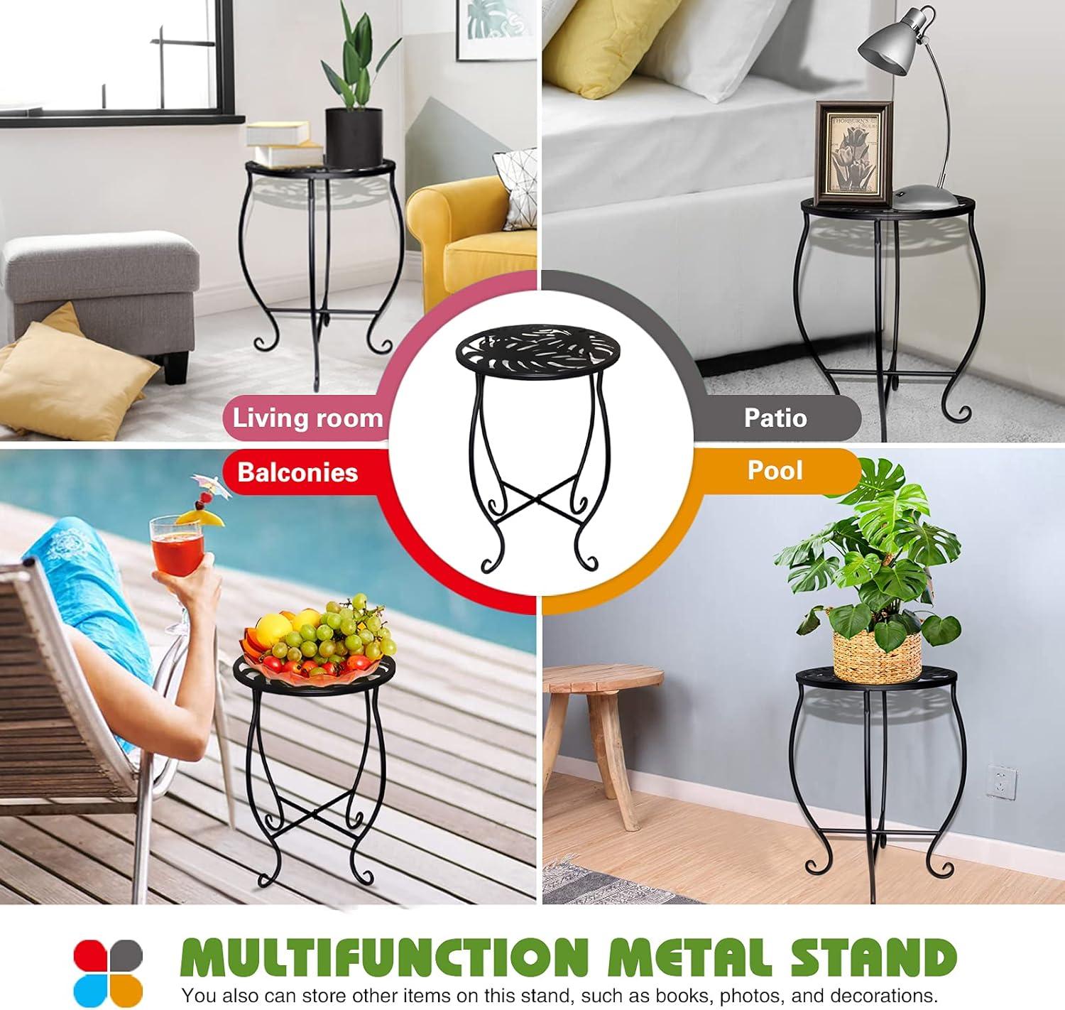 15" Tall Metal Plant Stand (Round 2pcs)