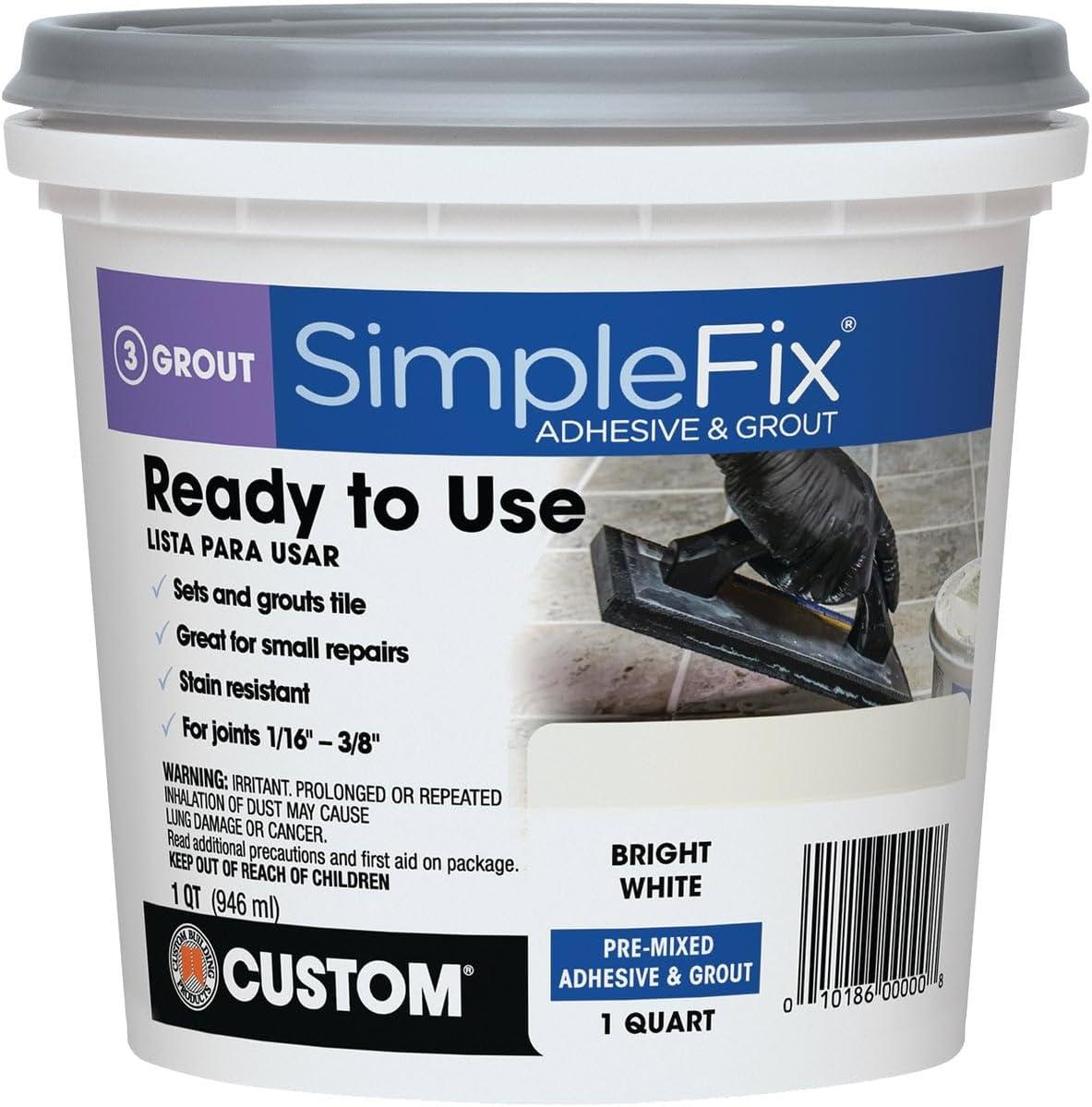 Custom Building Products SimpleFix Indoor White Grout 1 qt