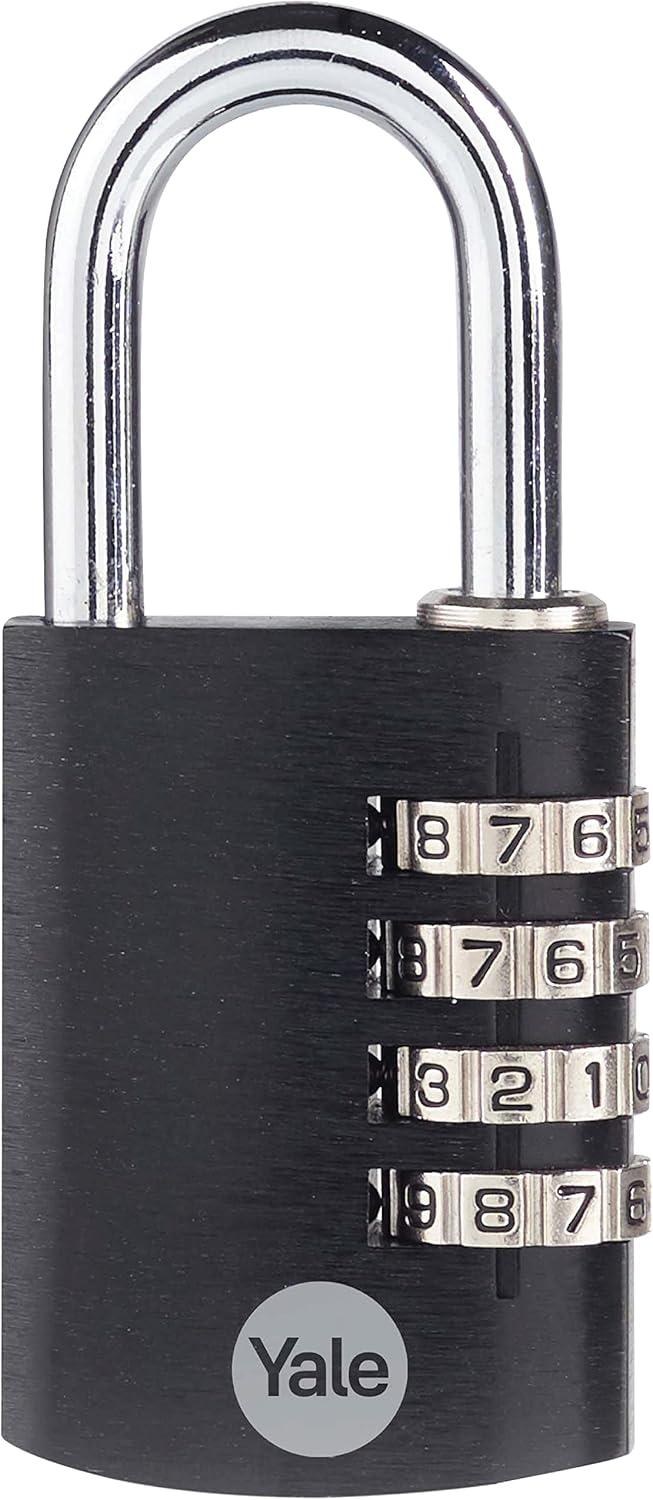 Black Brushed 4-Digit Combination Padlock