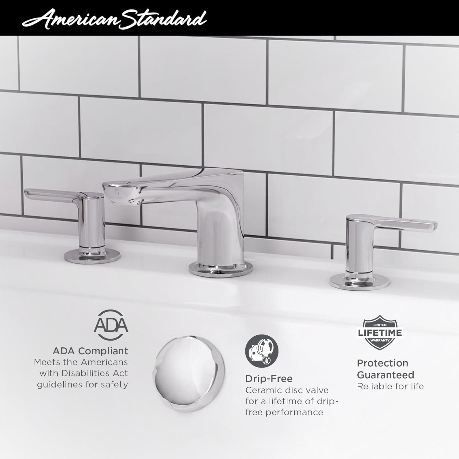 American Standard Studio S 2-Handle Deck-Mount Roman Tub Faucet for Flash Rough-in Valves in Brushed Nickel