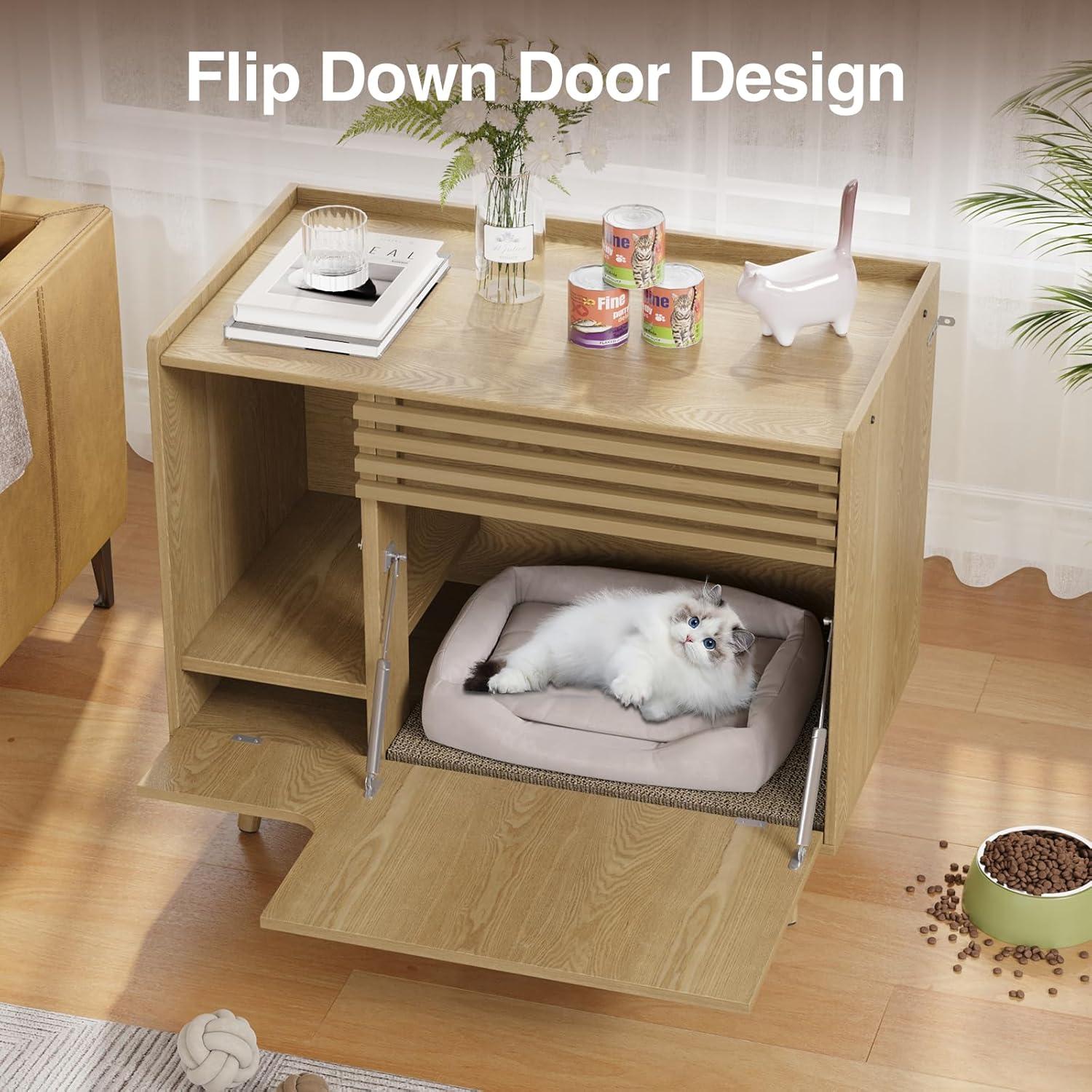 Archie & Oscar™ Cat Litter Box Enclosure With Cat Scratch Pad