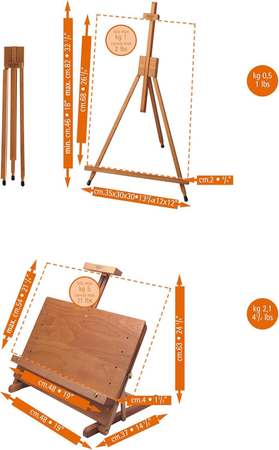 Adjustable Beechwood Table Easel for Art and Display