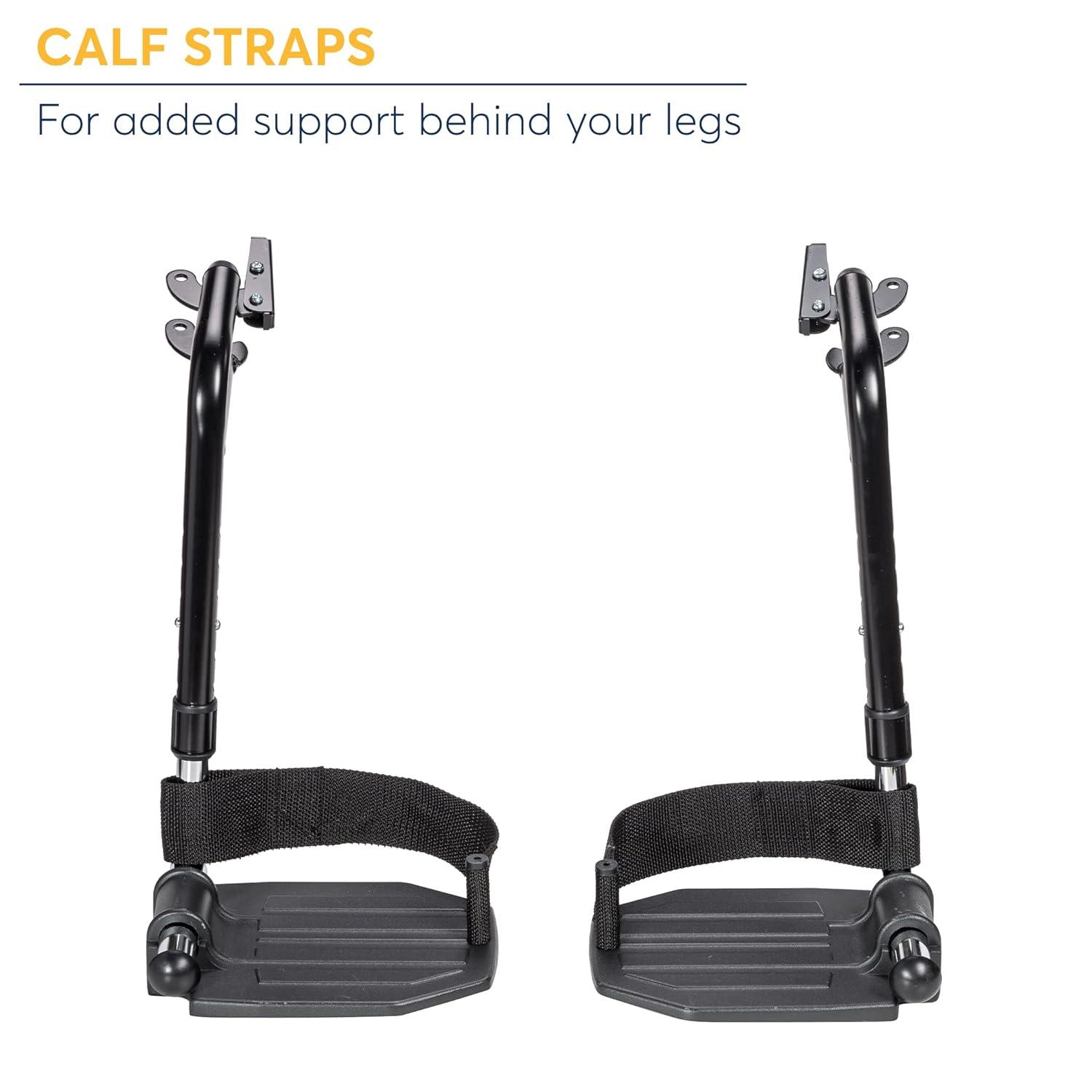 Drive Medical STDSF-TF Swing Away Footrests, Black