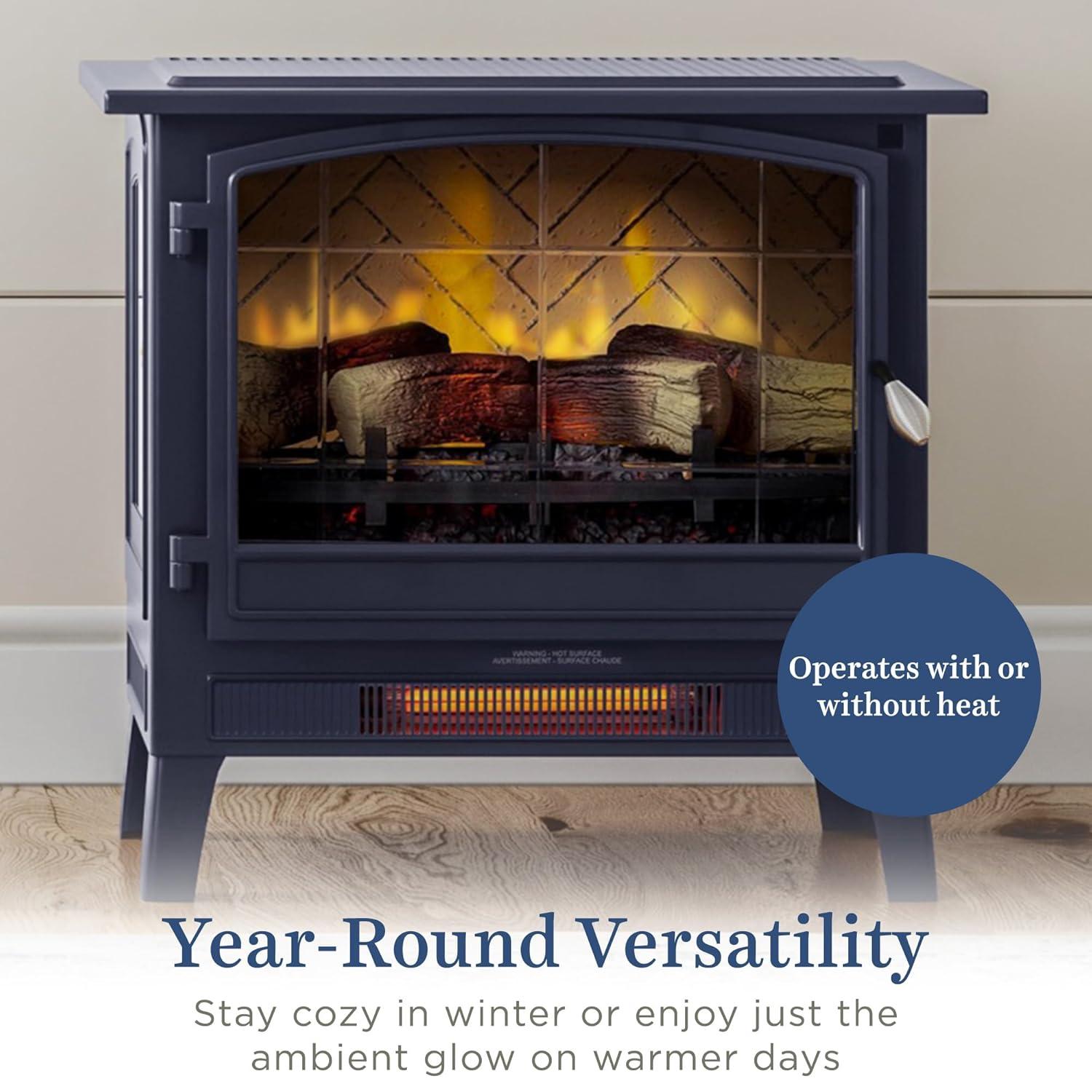 Country Living Country Living Smart Infrared Electric Fireplace Stove Heater, Alexa and Google Home Compatible