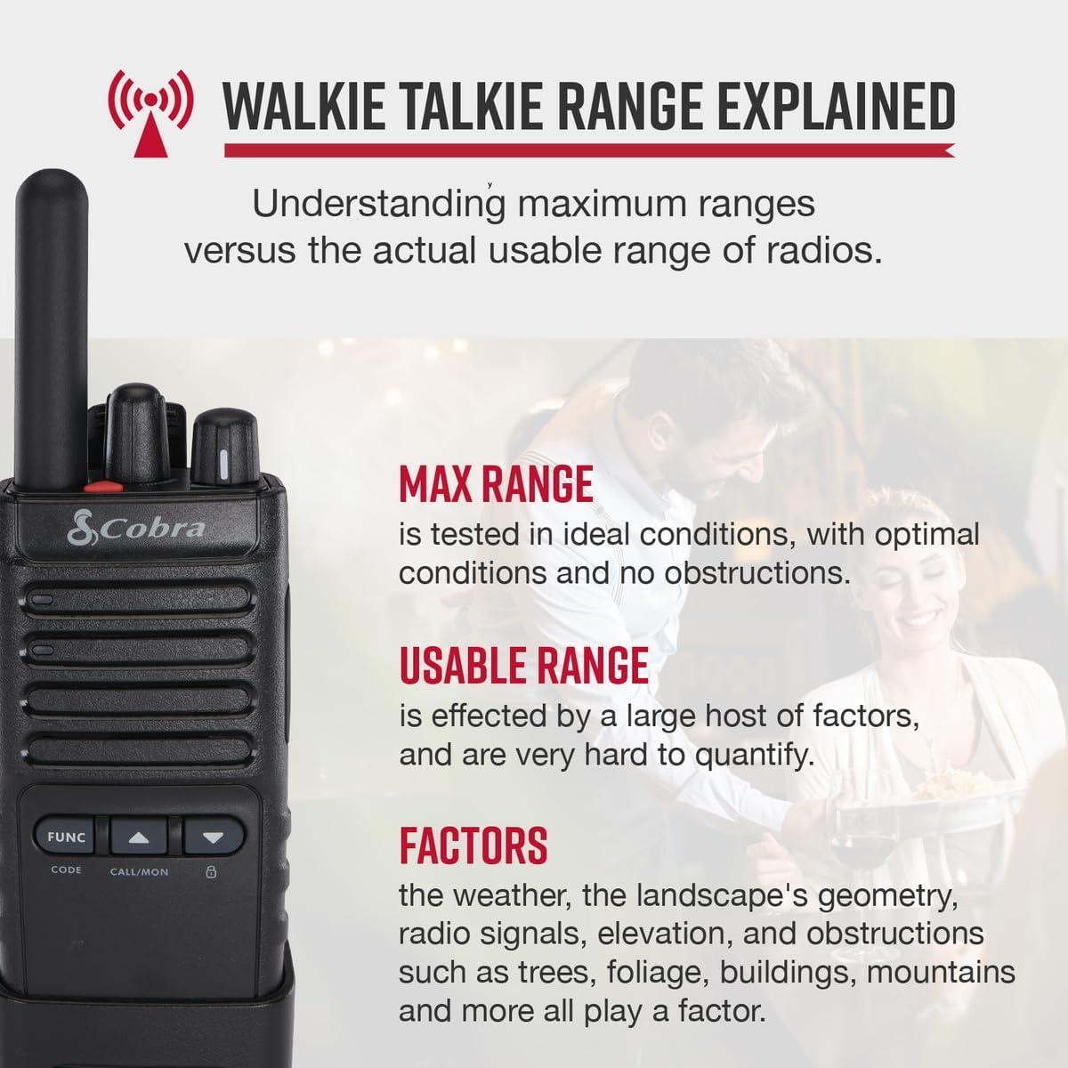Cobra PX650 Pro Business 42-Mile-Range 2-Way Radios (6 Pack) in Black