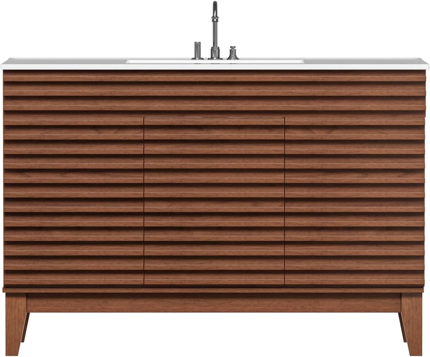 48'' Double Bathroom Vanity with Carrara Marble Top