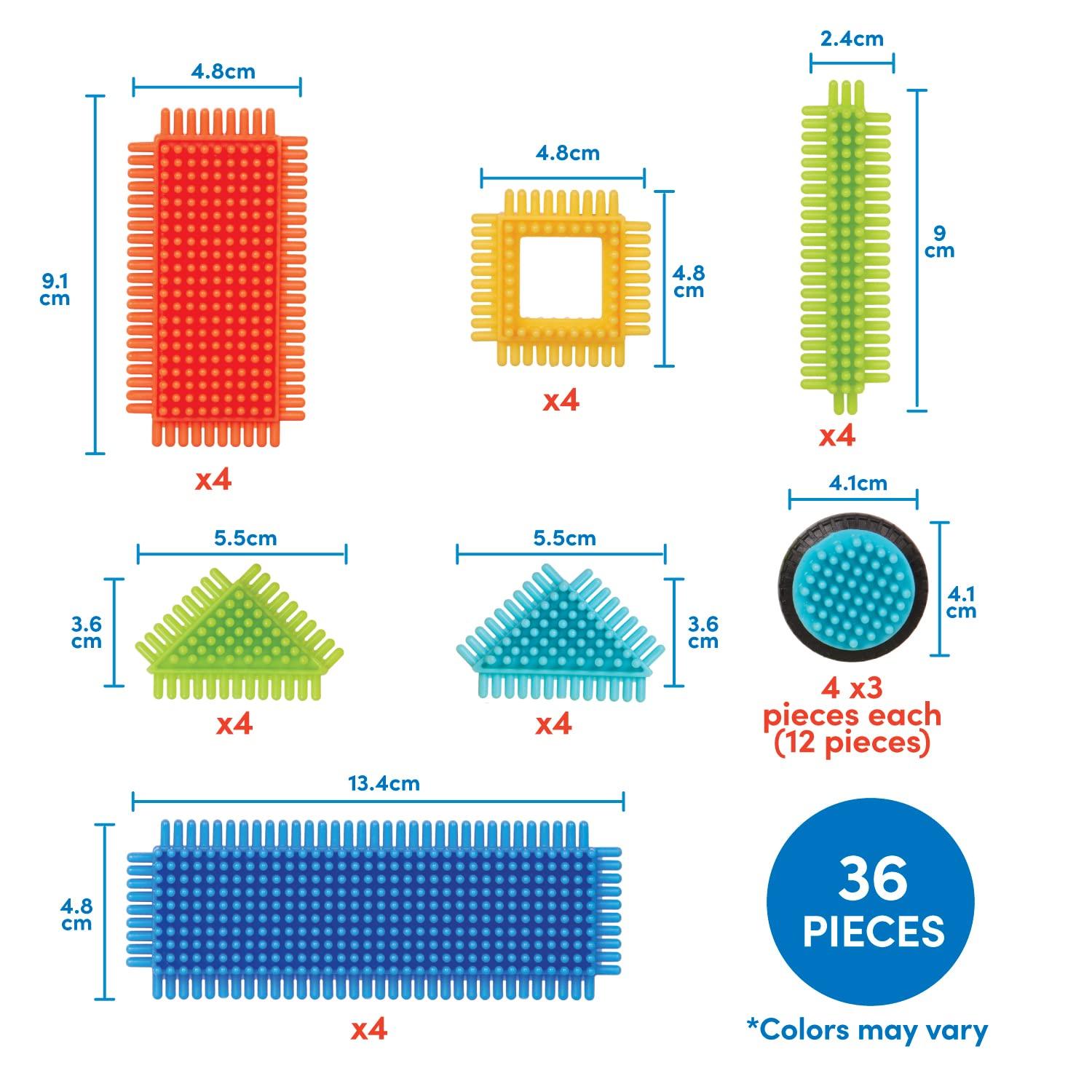 Battat – Bristle Blocks – STEM Interlocking Building Blocks – 36 Pieces Playset – Developmental Toys for Toddlers & Kid – Basic Builder Box – 2+ Years