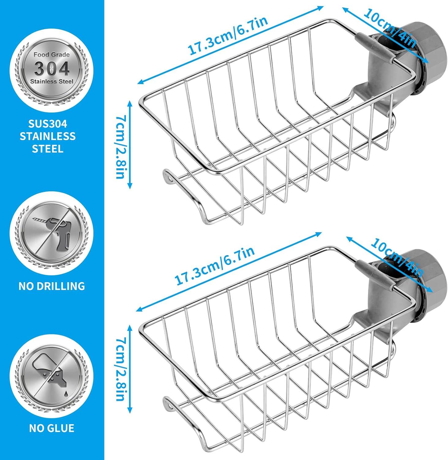 Rebrilliant Janay Tension Pole Stainless Steel Shower Caddy